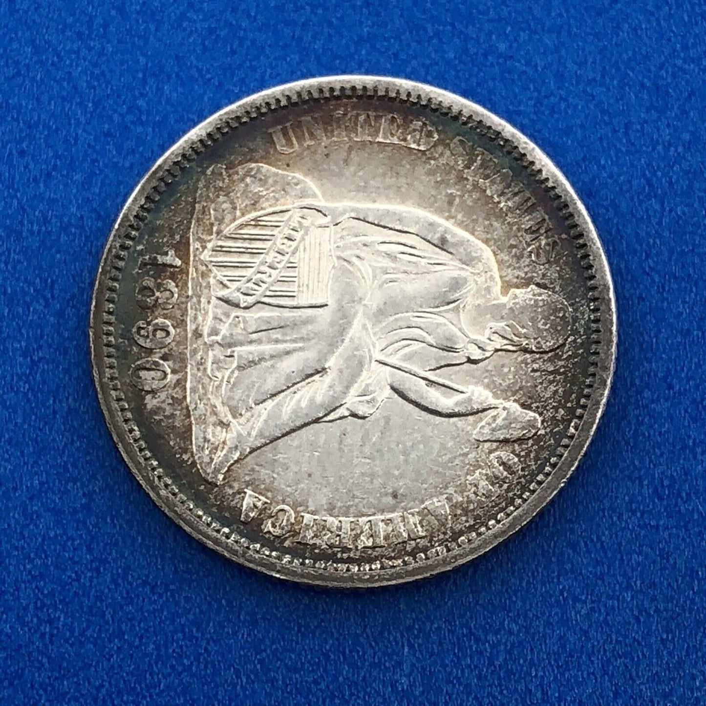 1890 P Silver Seated Liberty Dime Better Key New Orleans Coin Sunset Tone AU DET