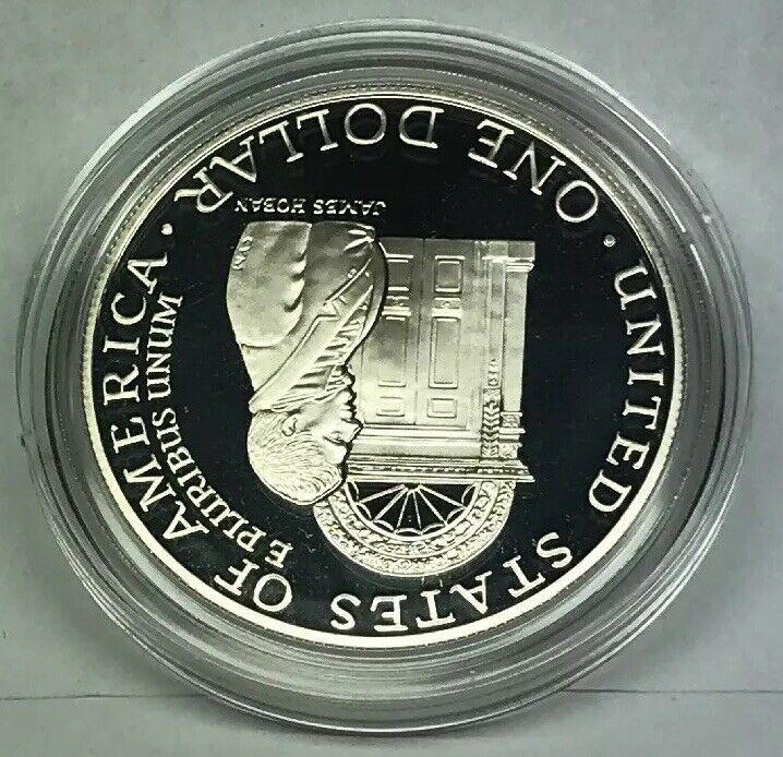 1992 W White House 200th Anniversary Commemorative Proof Silver Dollar OMP/COA