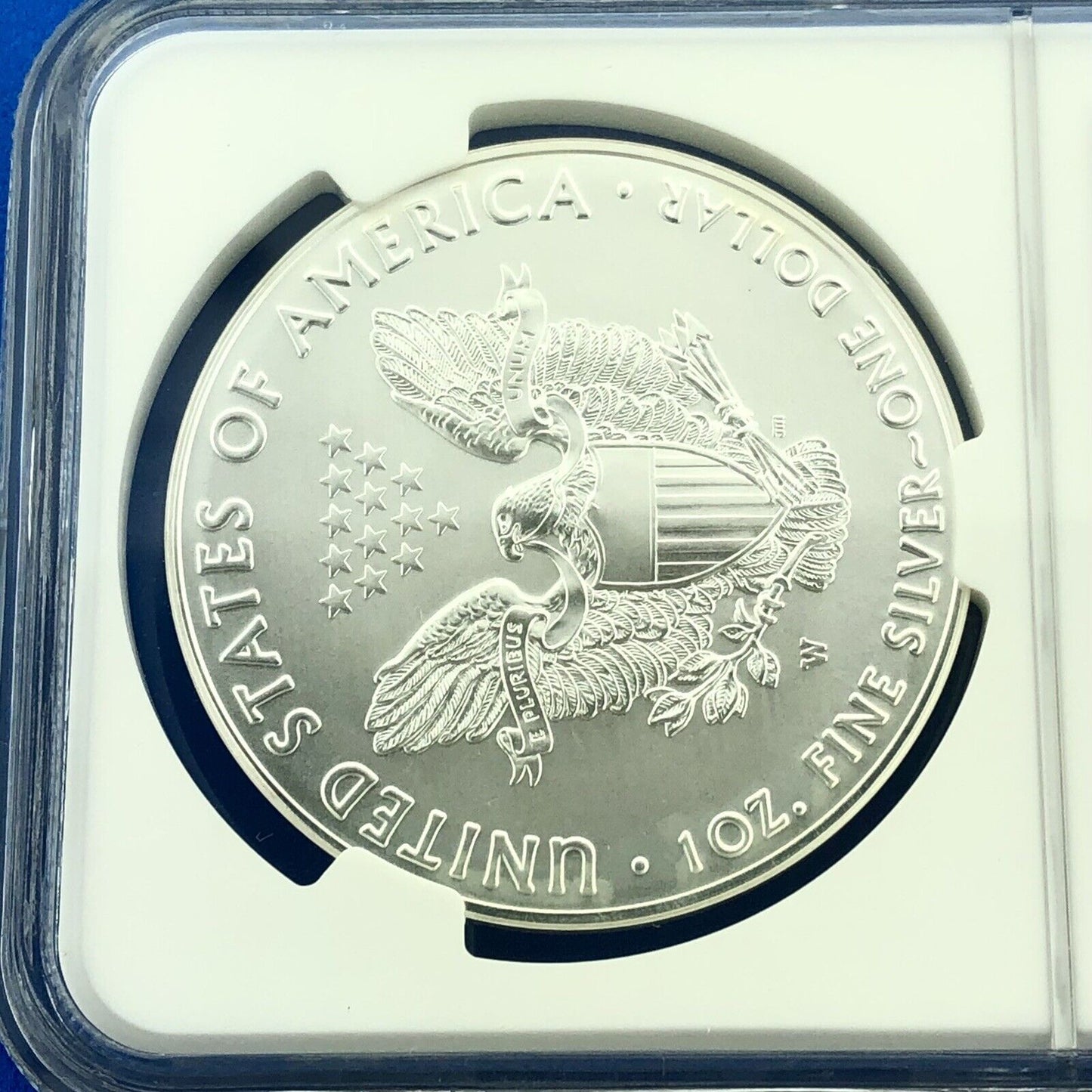 2016 W Burnished Silver Eagle Lettered Edge Early Release 30th Anniv NGC MS70