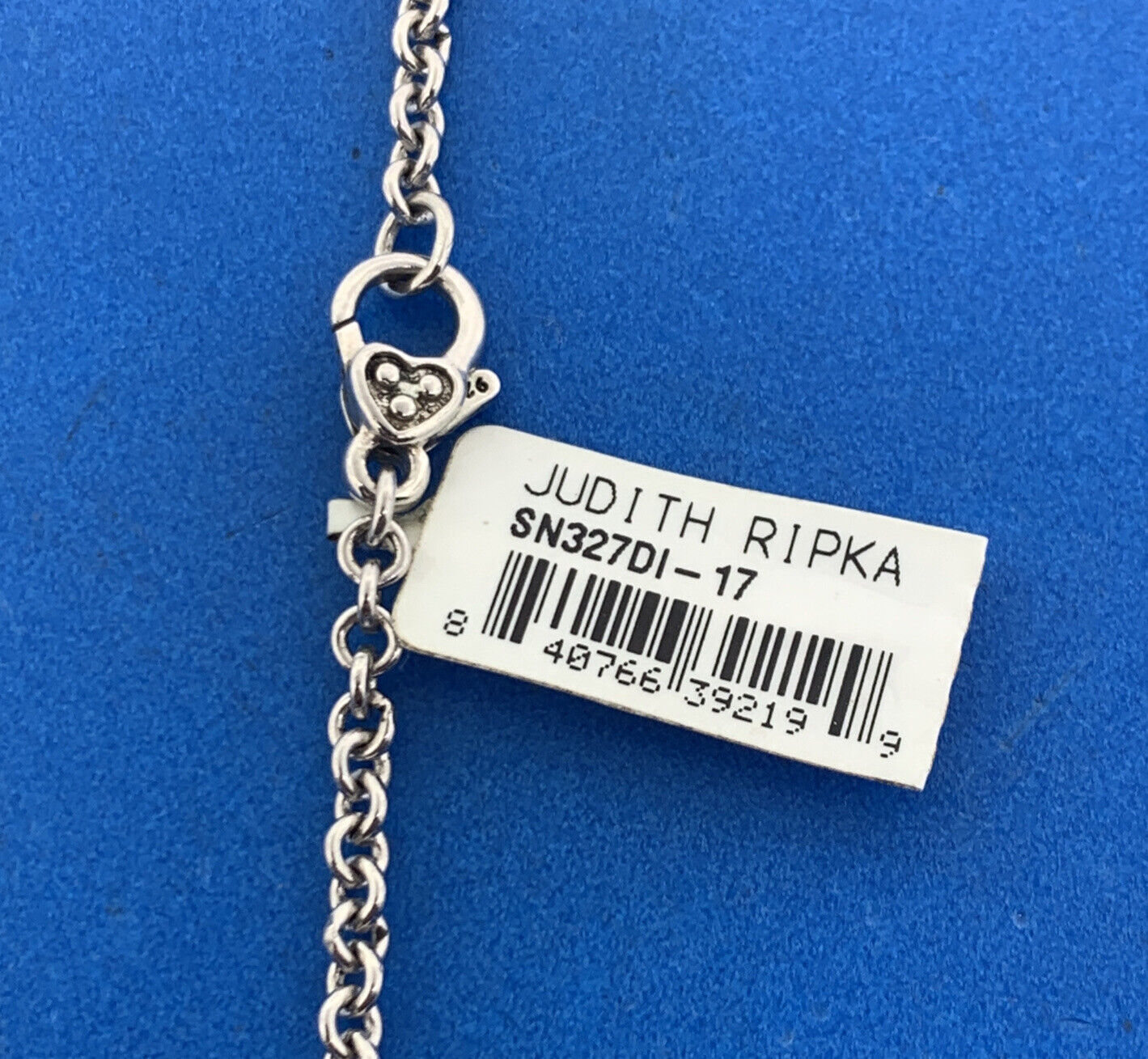 Judith Ripka JR 18K Gold Sterling Diamond Lenox Collection Enhancer w/Chain NWT