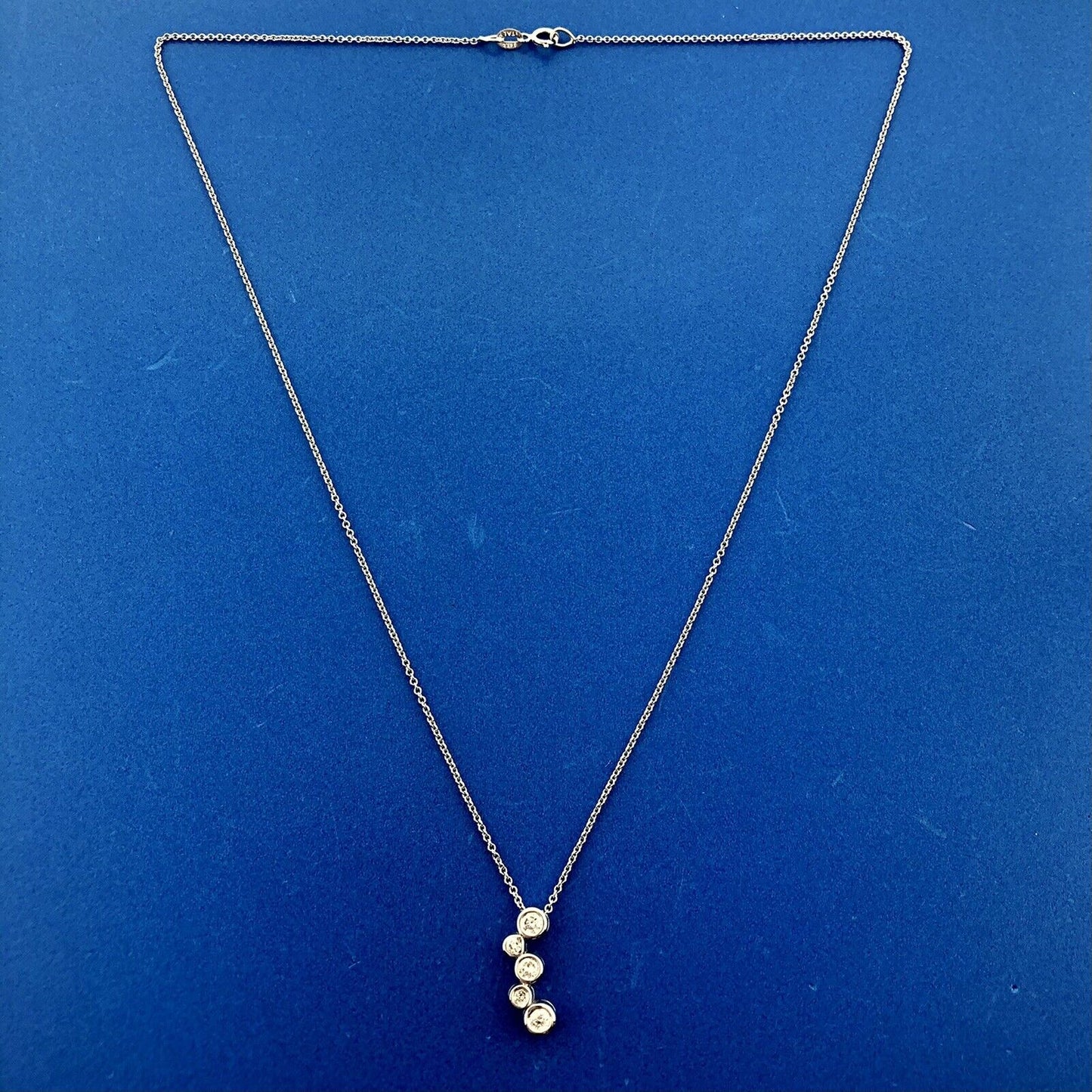 Designer 14K White Gold Diamond Bridal Infinity Anniversary Pendant Necklace