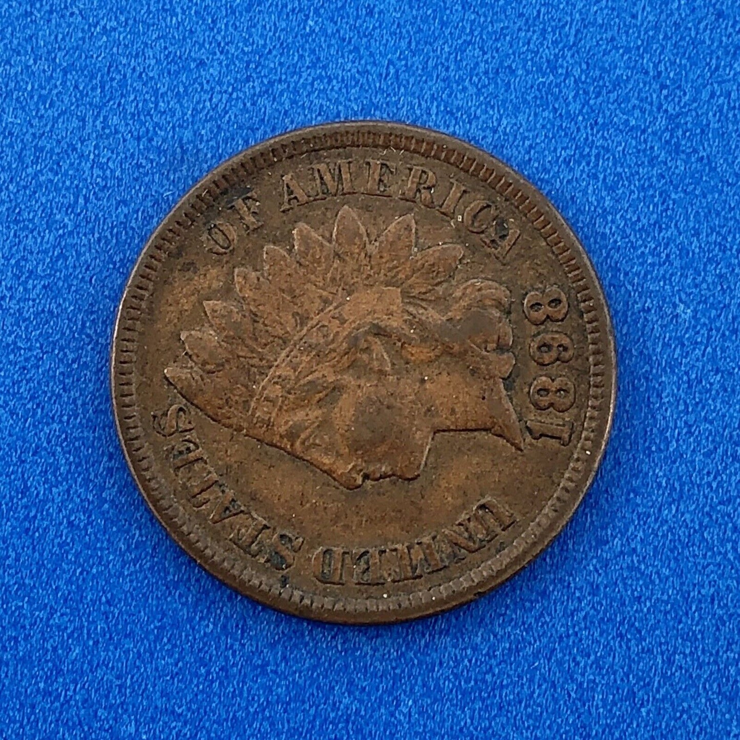 1898 P Indian Head One Cent Penny Type 3 Bronze Better Key Philadelphia Coin