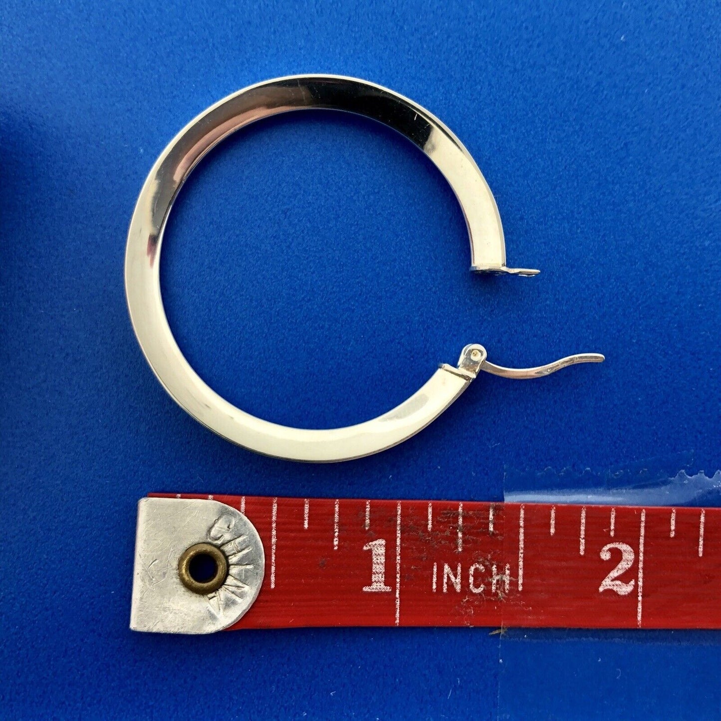 Designer AK Turkey Sterling Silver 925 Polished 3D Statement Hoop Earrings