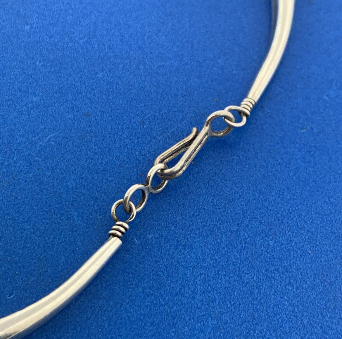 Native American 925 Sterling Silver 30 Strand Liquid Silver Statement Necklace