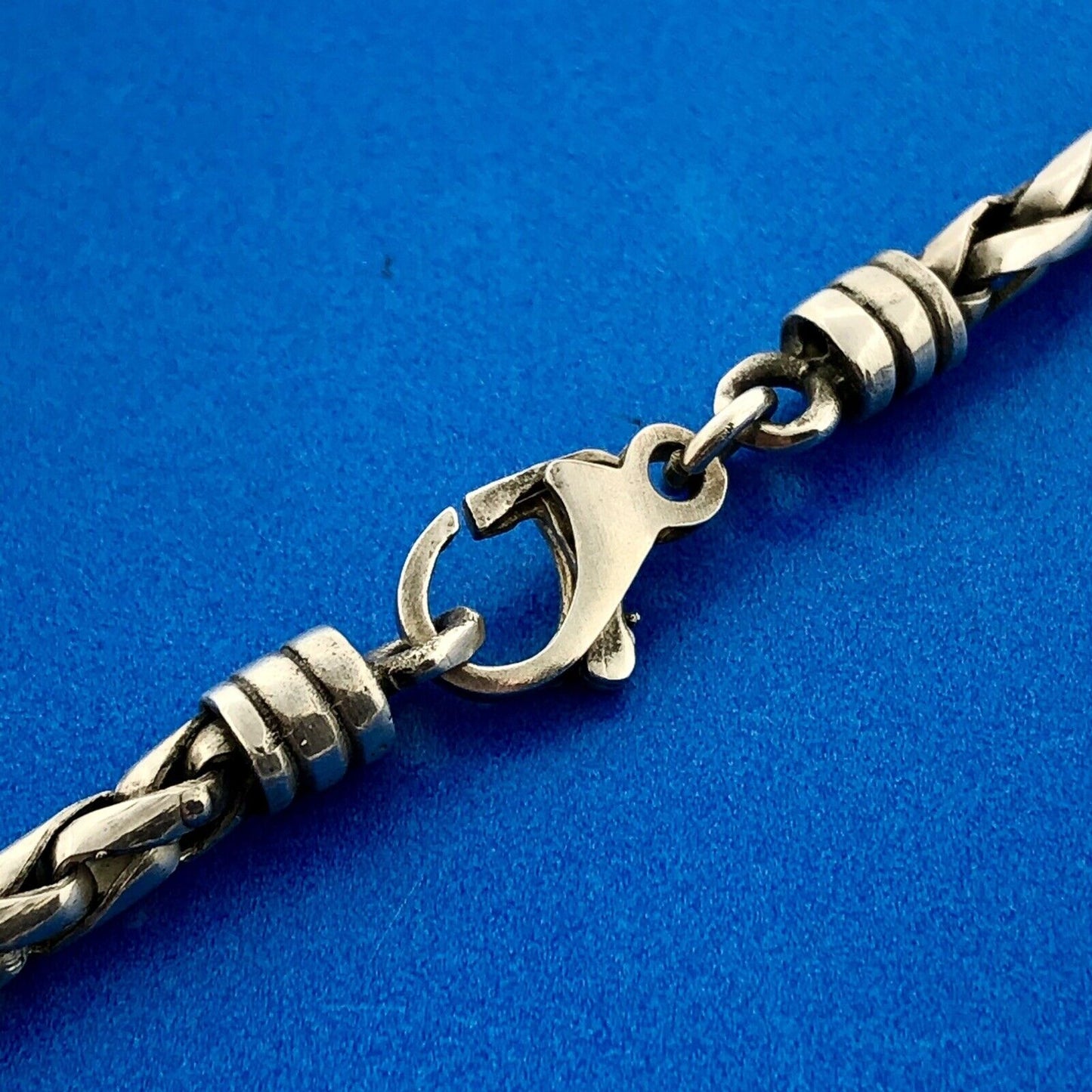 14K Yellow Gold Sterling Silver 925 Classic Wheat Cable Station Necklace