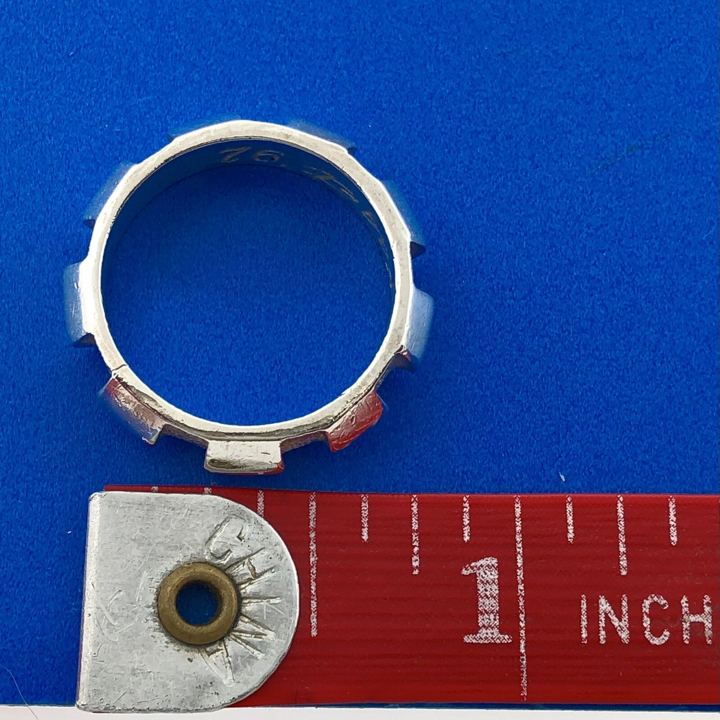 Rare Mignon Faget 925 Sterling Silver Schema Collecton Rotated Dentils Ring RET