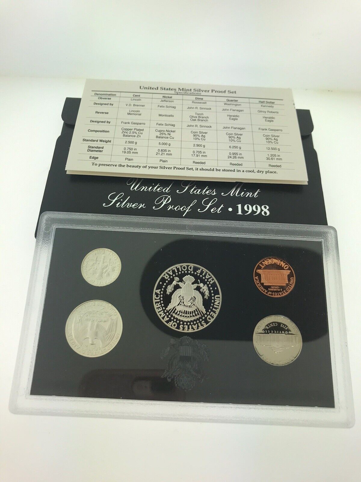 1992 1998 S Lot of United States Silver Proof Three 3 Sets OMP/COA
