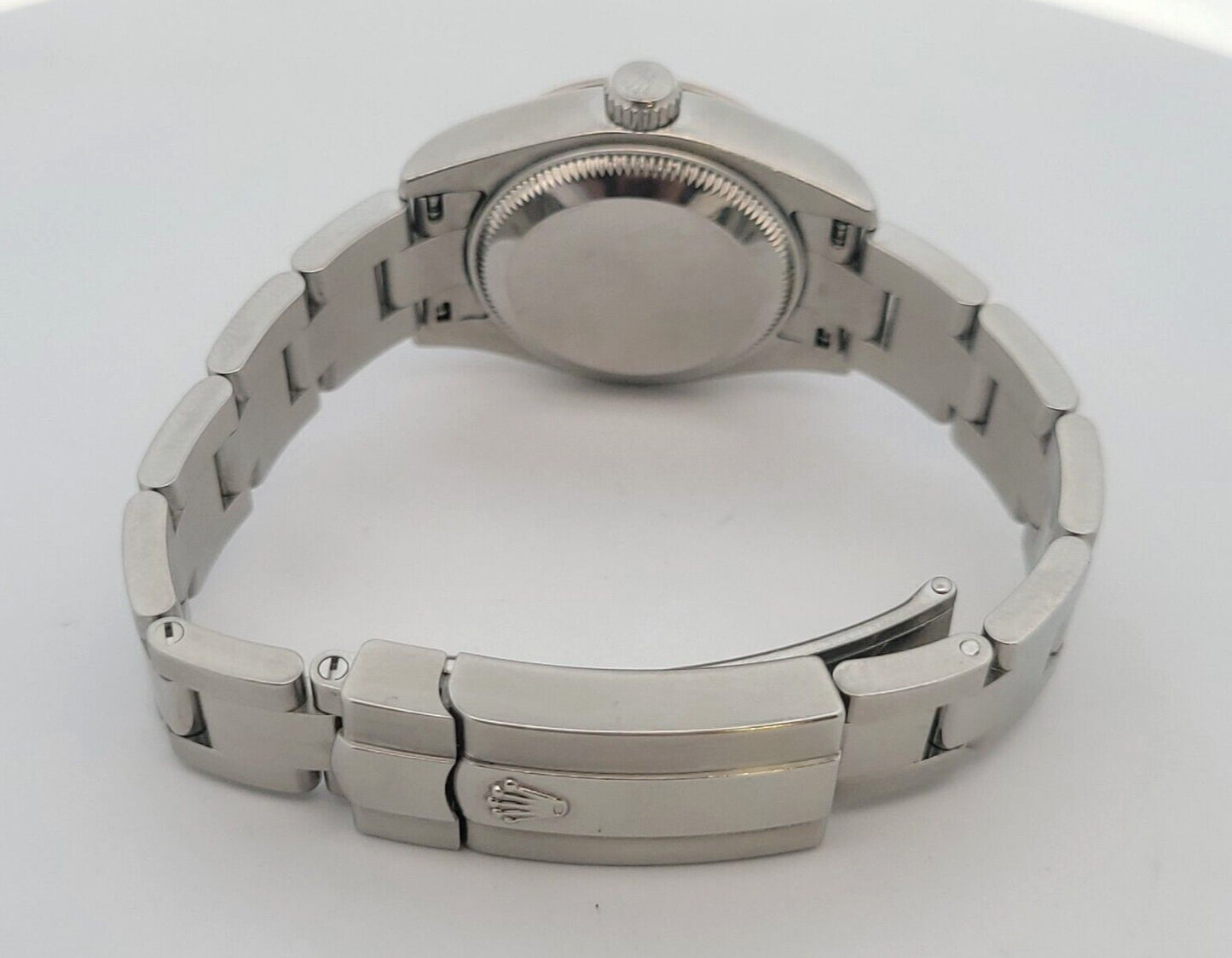 Ladies Rolex Oyster Perpetual Datejust Stainless Rhodium Roman Dial - 179174