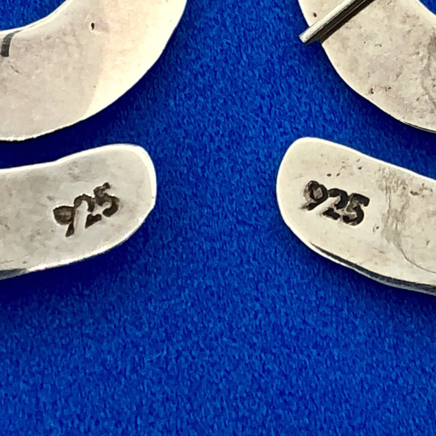 Sterling Silver 925 Hammered Modernist Crop Circle Swirl Dangle Drop Earrings