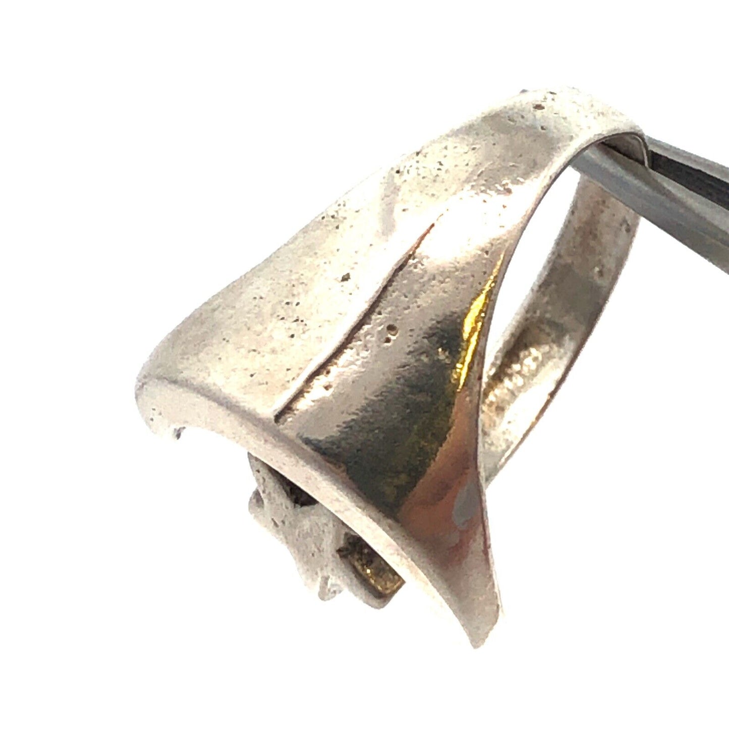 Artisan 925 Sterling Silver Crescent Moon And Star Statement Size 9 Ring