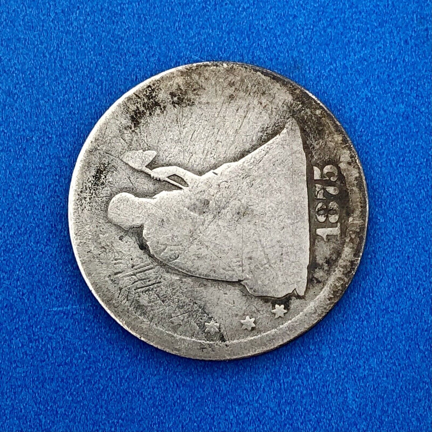 1875 S Silver Seated Liberty Twenty Cent Piece 3 Year Type San Francisco Coin