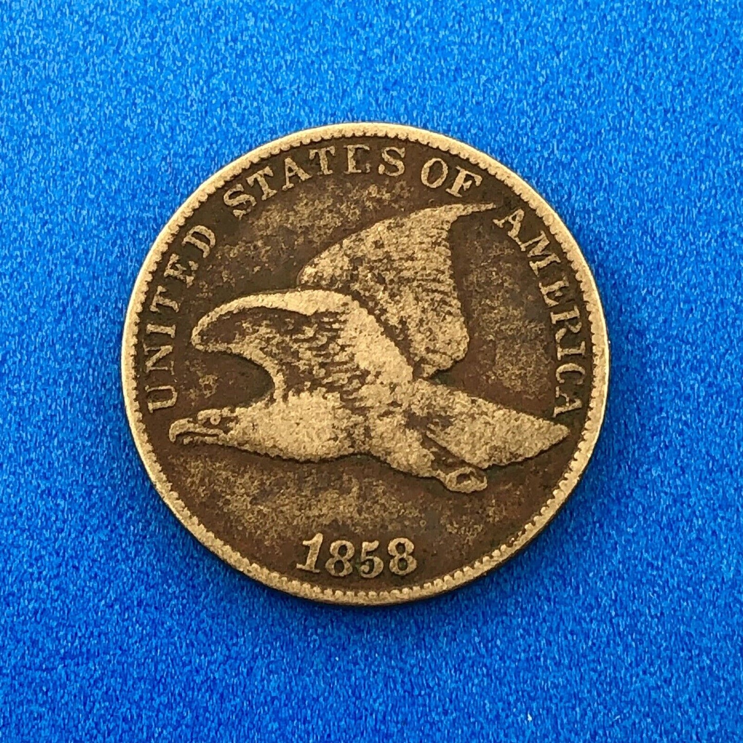 1858 P Flying Eagle Copper Nickel One Cent Penny 3 Year Type Philadelphia Coin