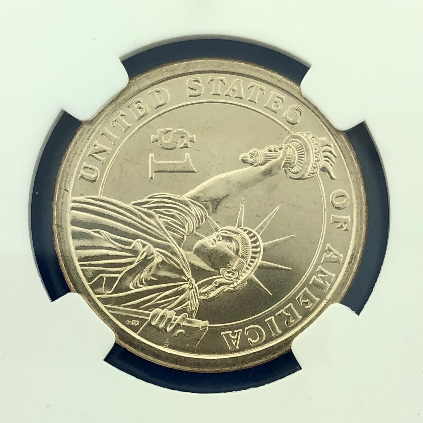 2007 NGC MS65 George Washington Presidential Dollar Missing Edge Lettering Error