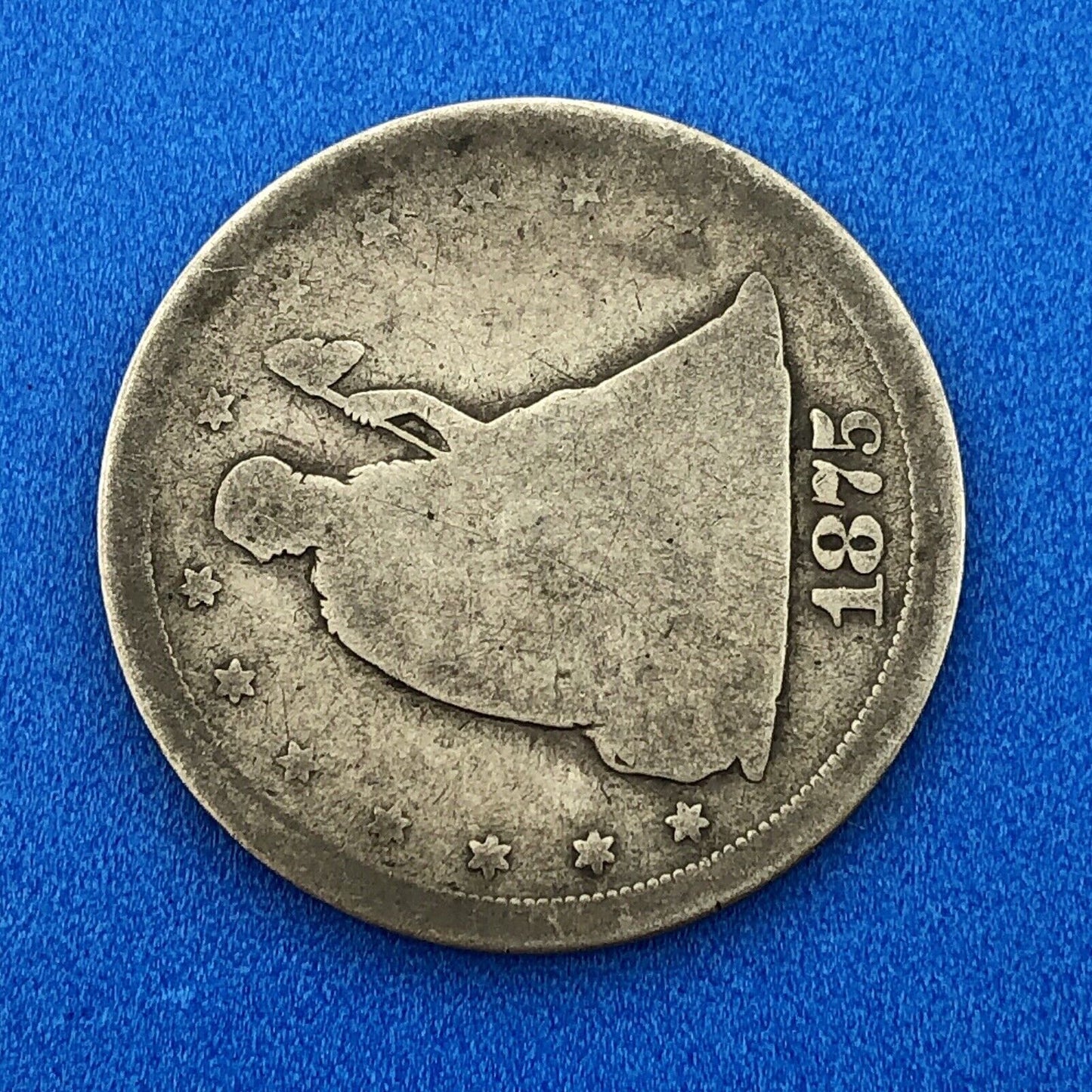 1875 S Silver Seated Liberty Twenty Cent Piece 3 Year Type San Francisco Coin