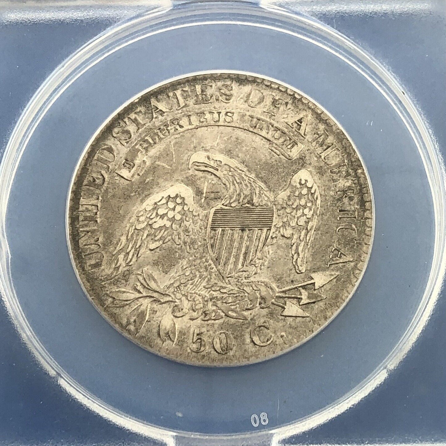 1826 Capped Bust Silver Half Dollar 50c Lettered Edge ANACS EF45 O-110 Coin