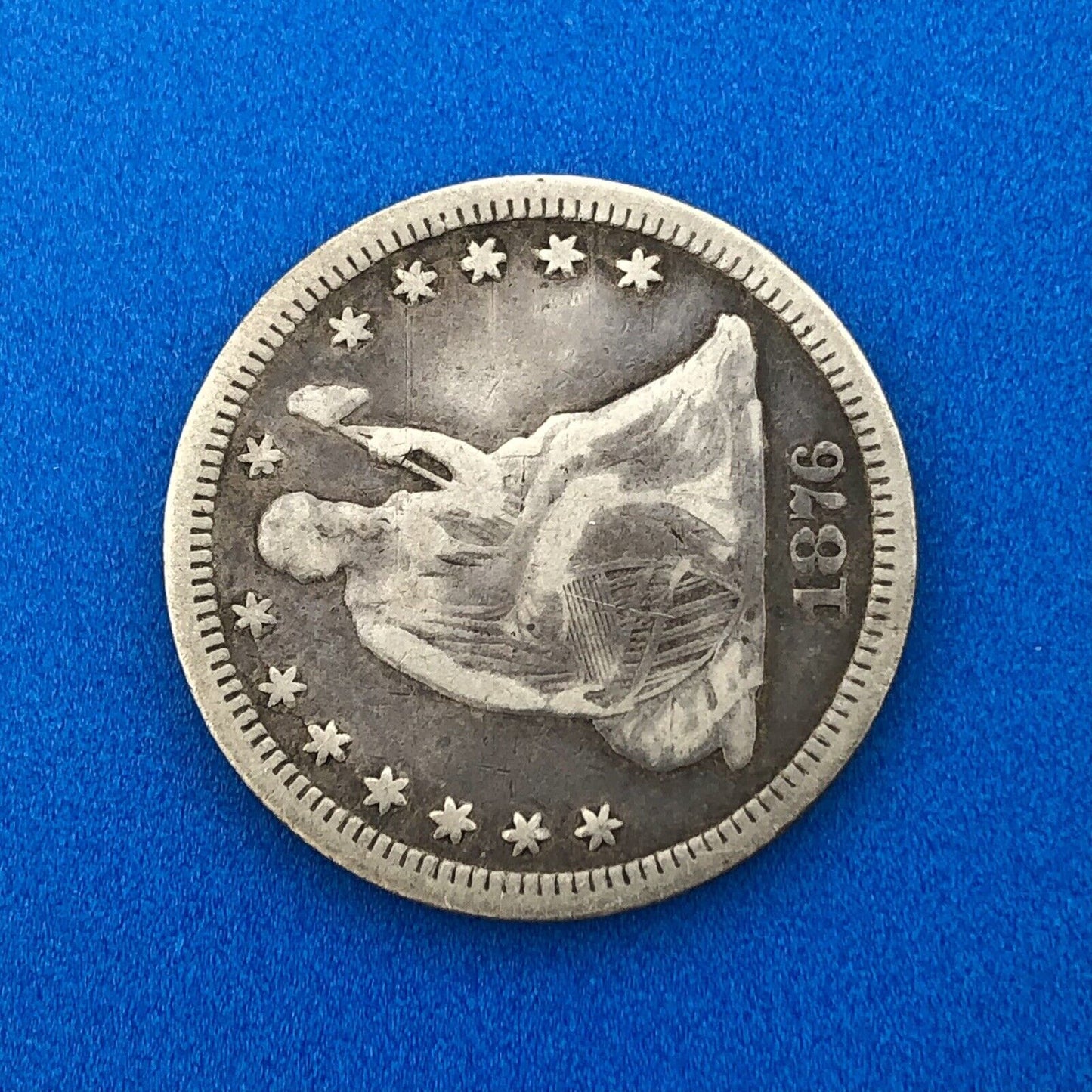 1876 P Silver Liberty Seated Quarter Dollar Type 1 Better Philadelphia Mint Coin