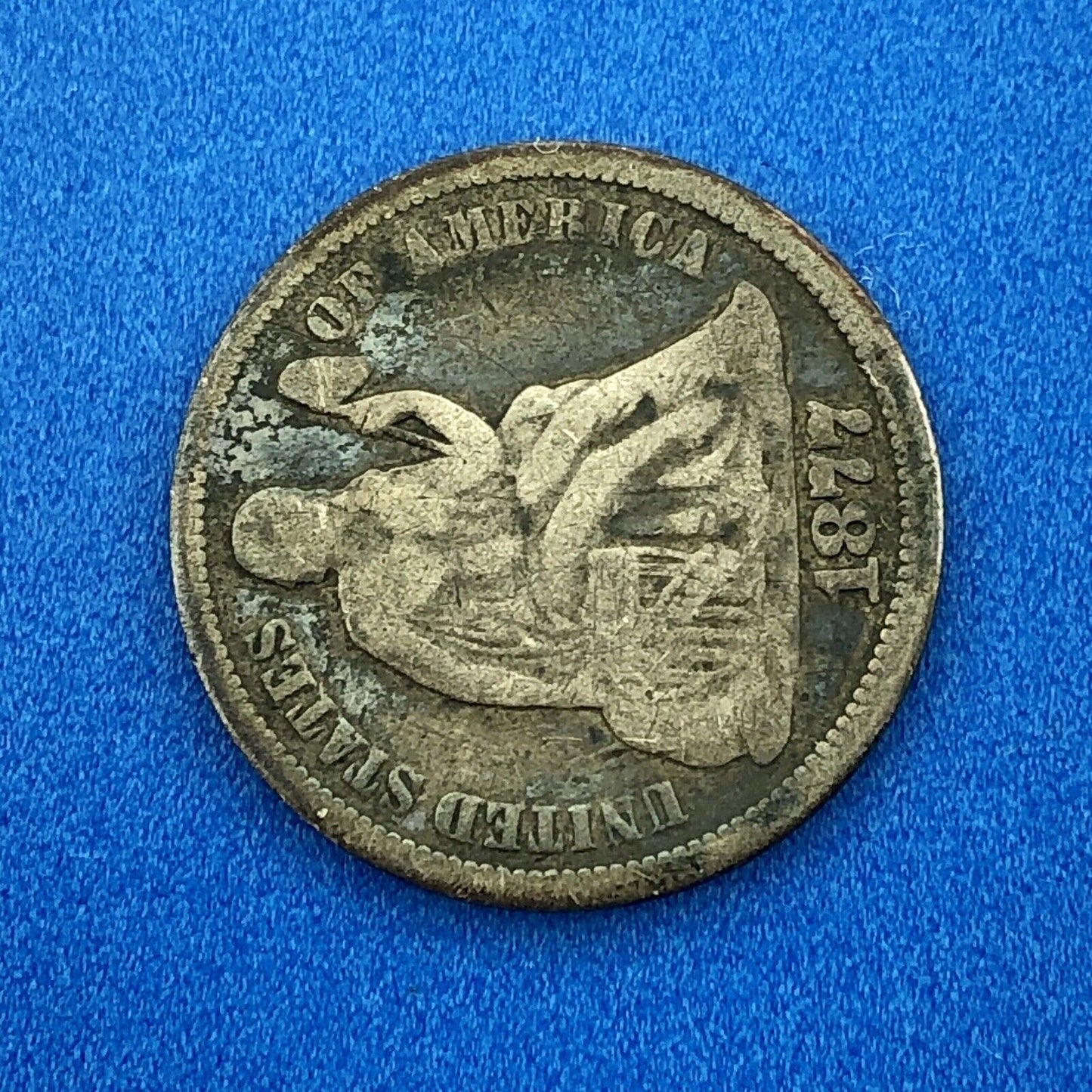 1877 P Silver Seated Liberty Dime 10c Better Key Scarce Philadelphia Mint Coin