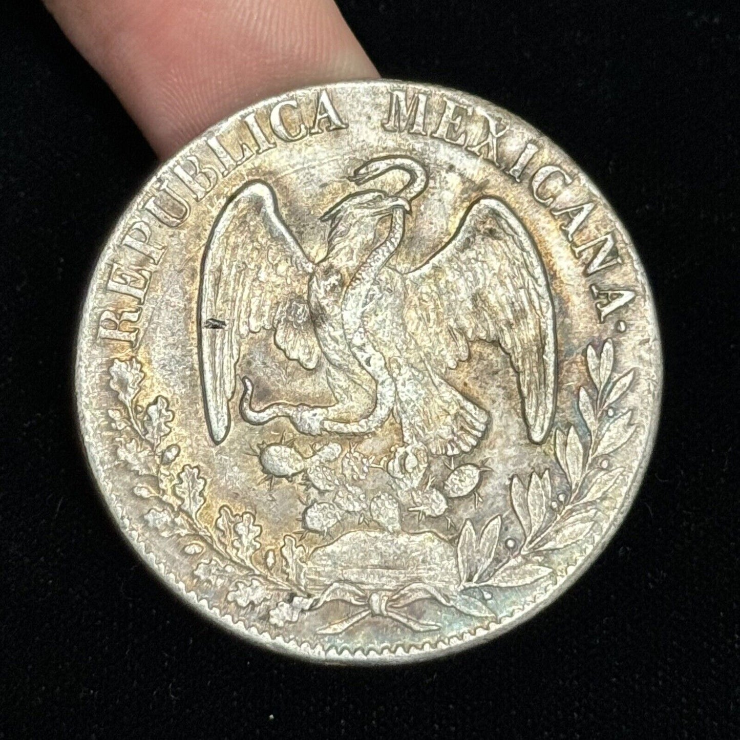 1835 Do Durango Mexico 8 Reales R.M. Cap & Rays Libertad .903 Silver Coin