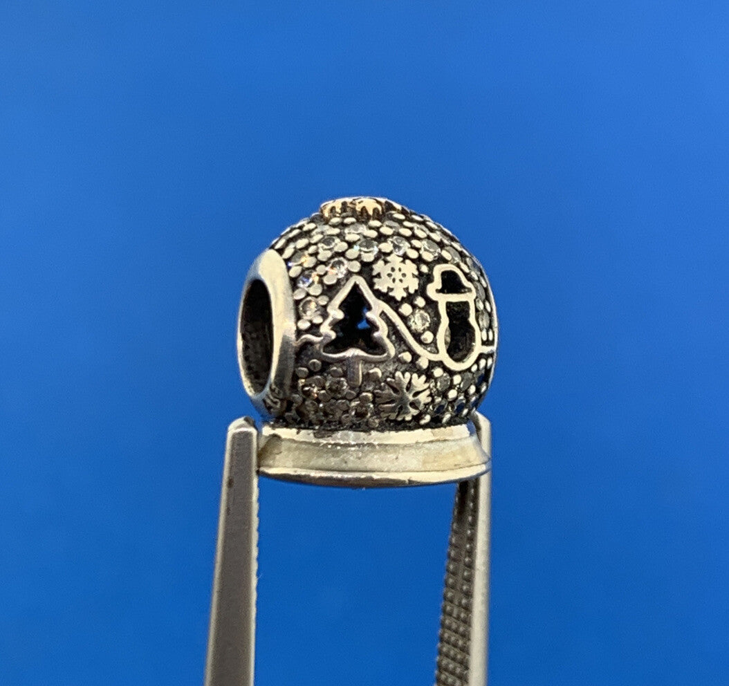 PANDORA 925 14K Gold Pave CZ 2015 Black Friday Wonderland USB794200 LE Charm