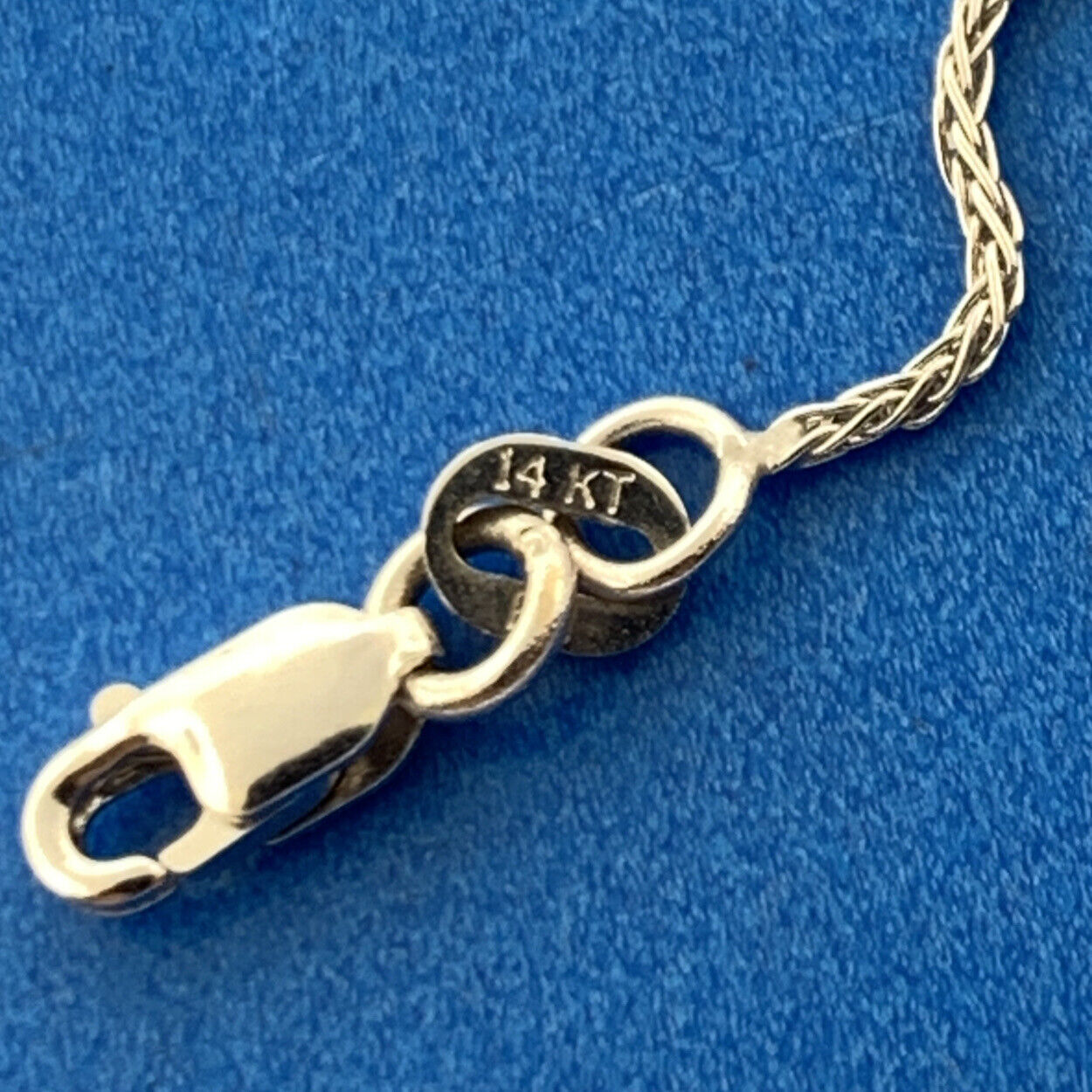 Designer Italy 14K White Gold Diamond East West Infinity Eternity Bar Necklace