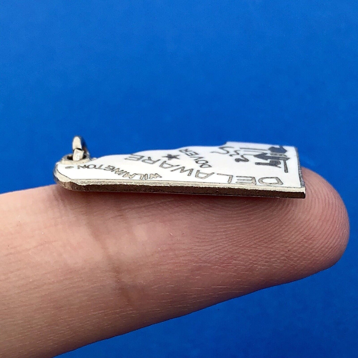 Sterling Silver State Charm - Delaware