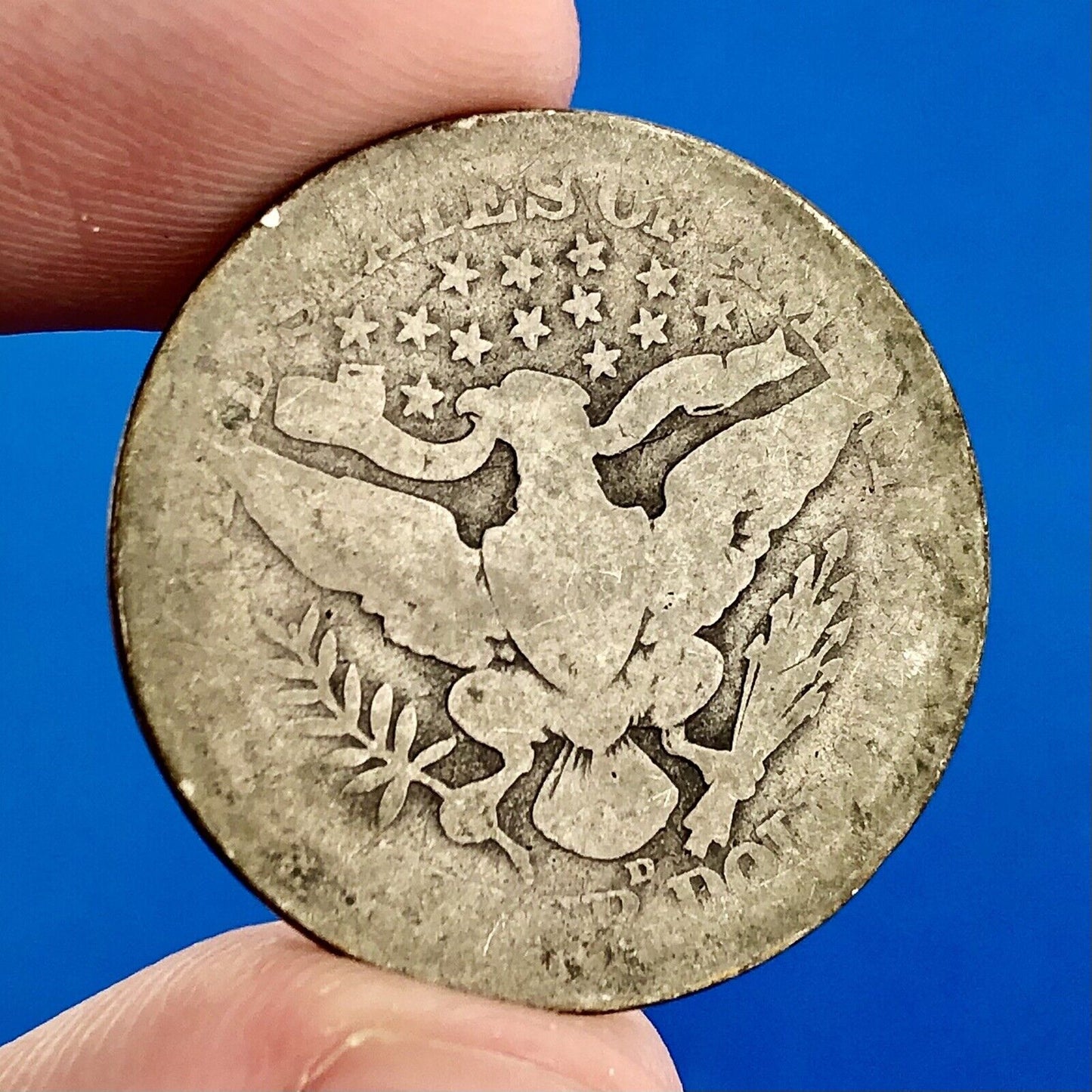 1911 D Silver Barber Quarter Better Key Date Denver Coin Rare Scarce