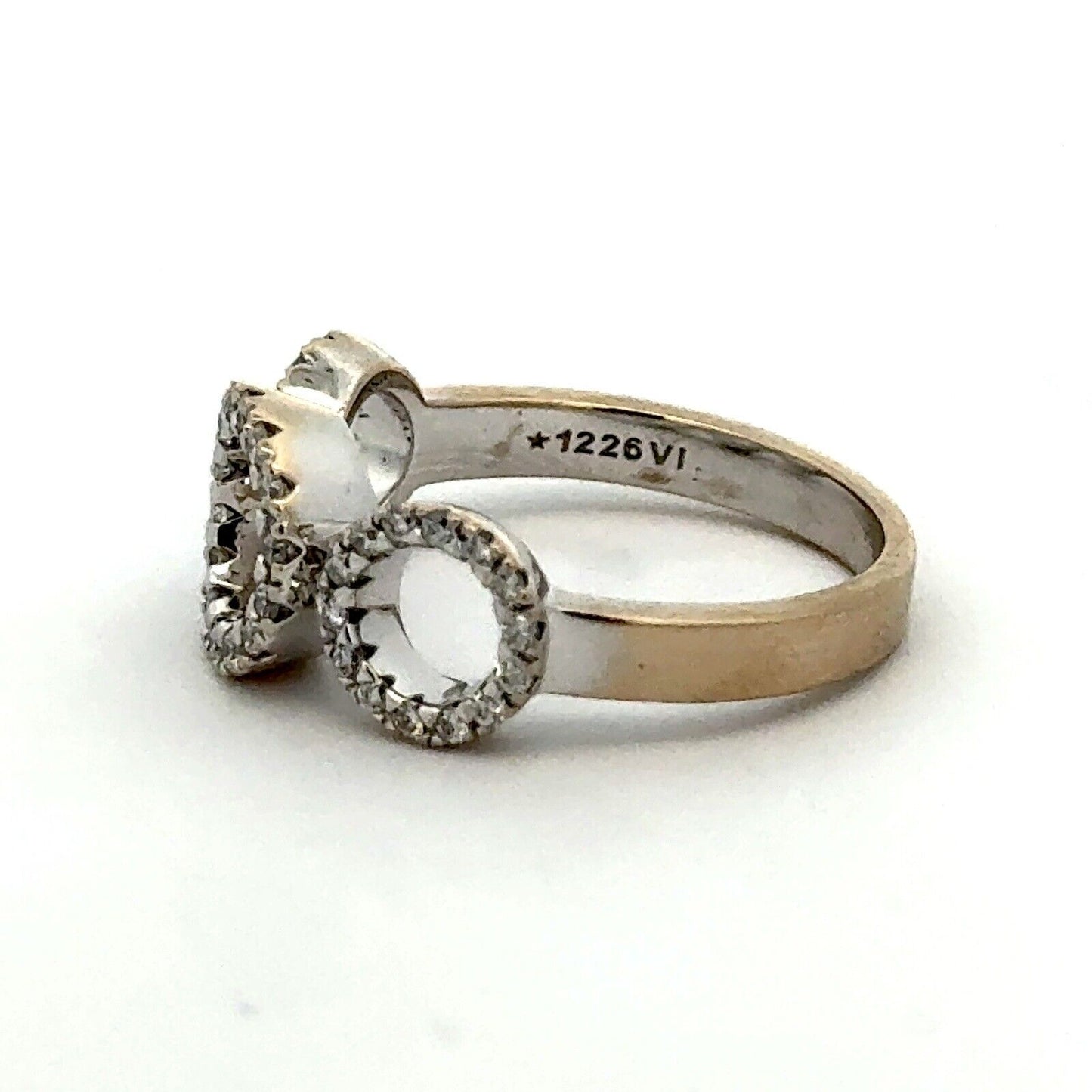 Roberto Coin 18K White Gold Pave Diamond Infinity Circle Ring