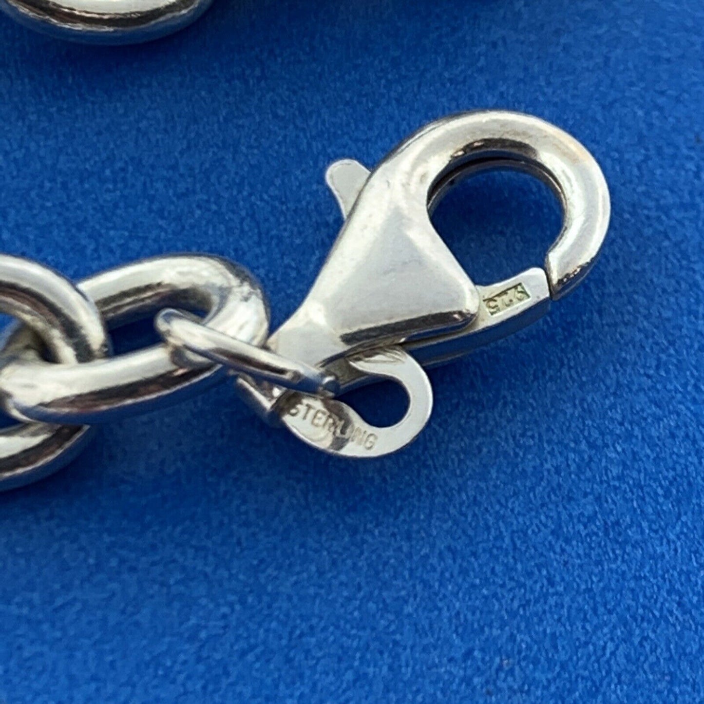 Stunning Sterling Silver 925 Oval & Circle Link Chain 18" Necklace