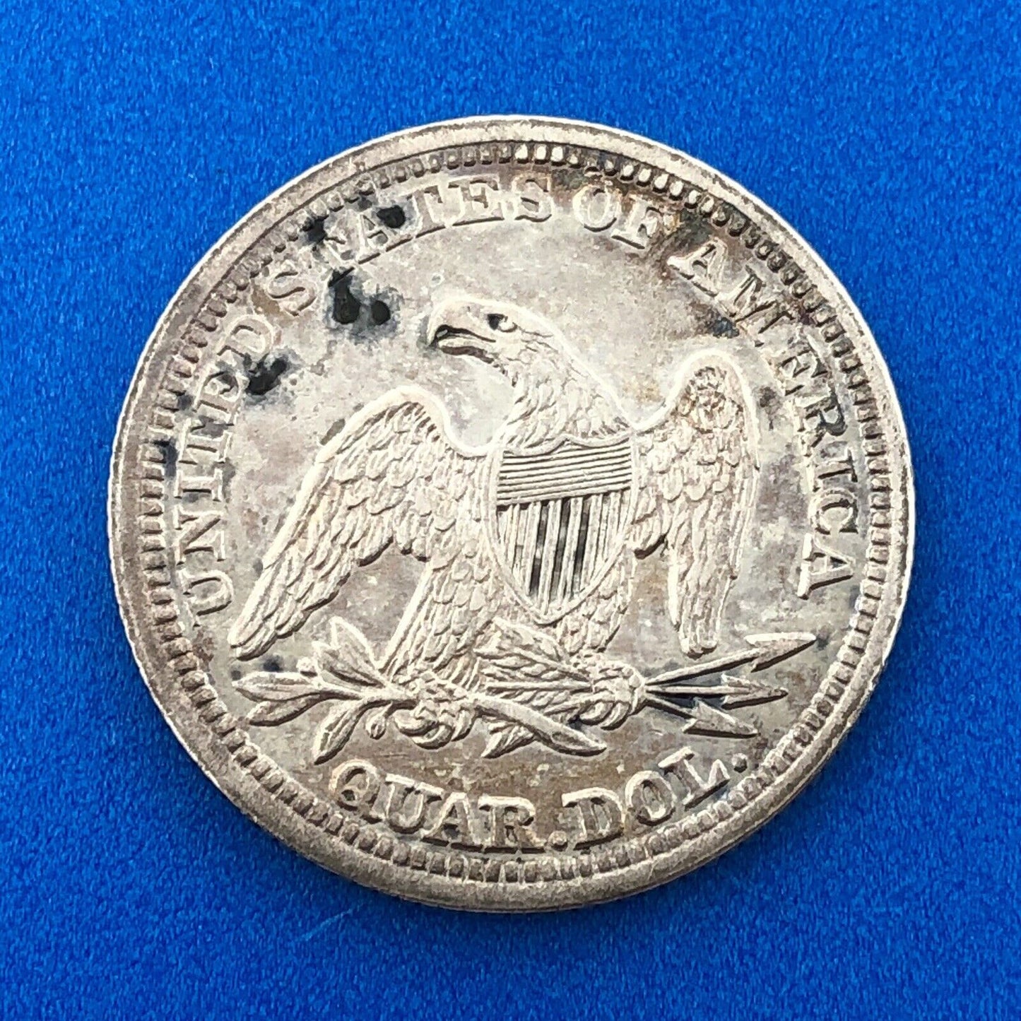 1845 P Seated Liberty Silver Quarter Dollar $.25 25c Philadelphia AU Details