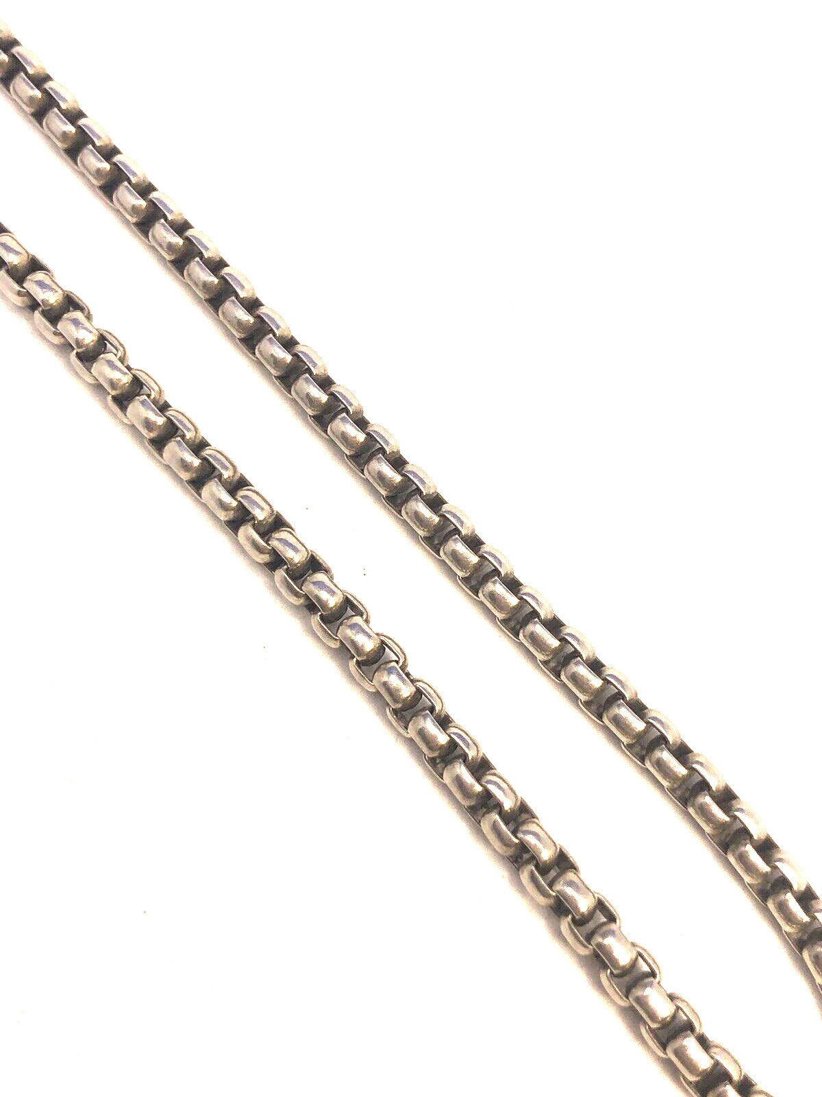 Designer David Yurman 925 Sterling Silver 14K Gold 22.5 Inch Box Chain Necklace