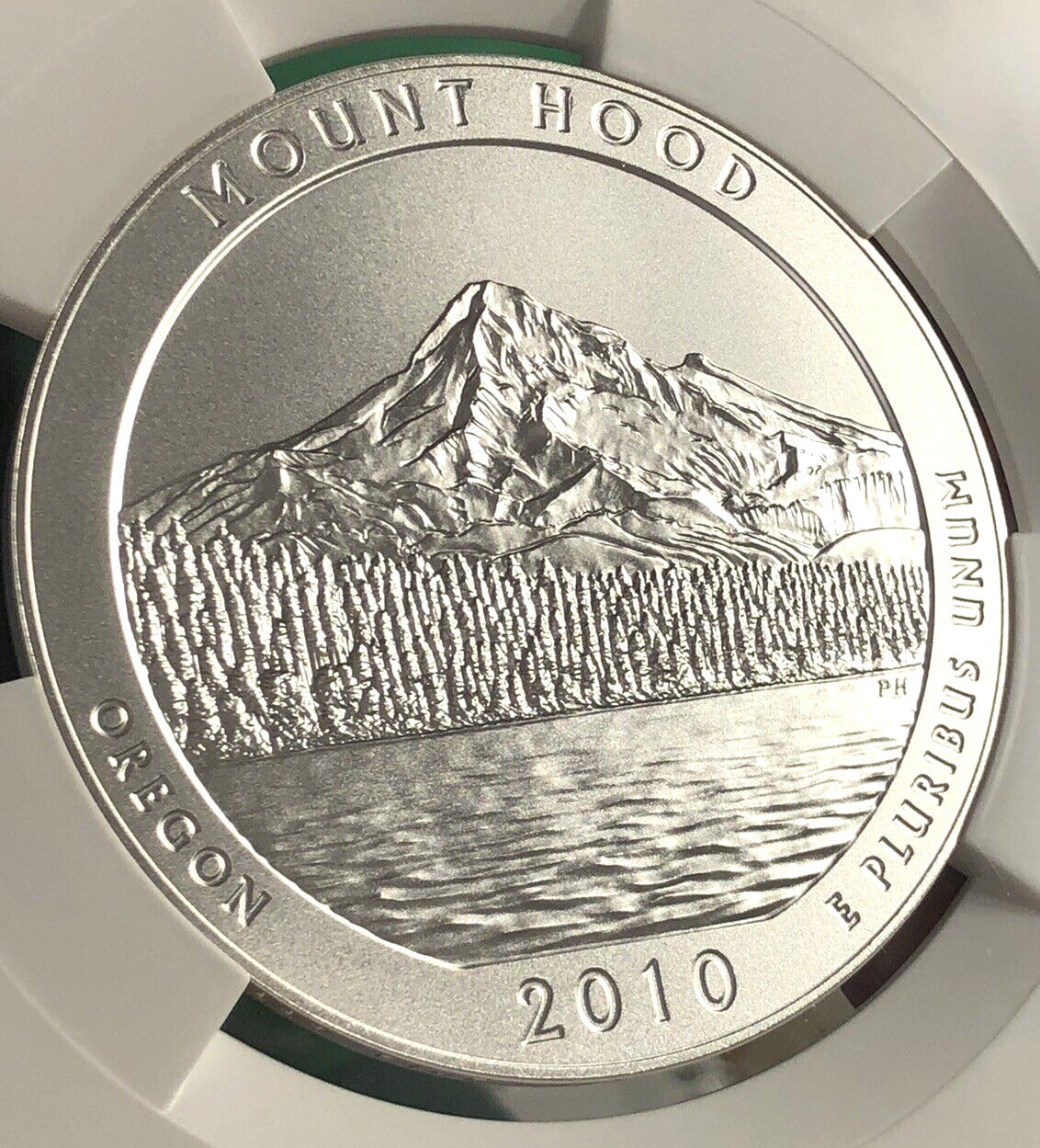 NGC 2010 Mount Hood Oregon 25C P SP70 America The Beautiful ATB 5oz Silver Coin