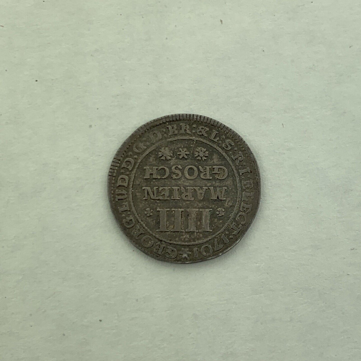1701 German States Brunswick Luneburg Silver 4 Mariengroschen Georg Ludwig Coin
