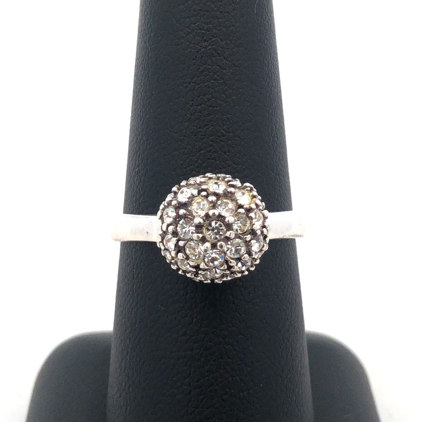 Designer Michael Anthony 925 Sterling Silver Round Cubic Zirconia Ball Dome Ring