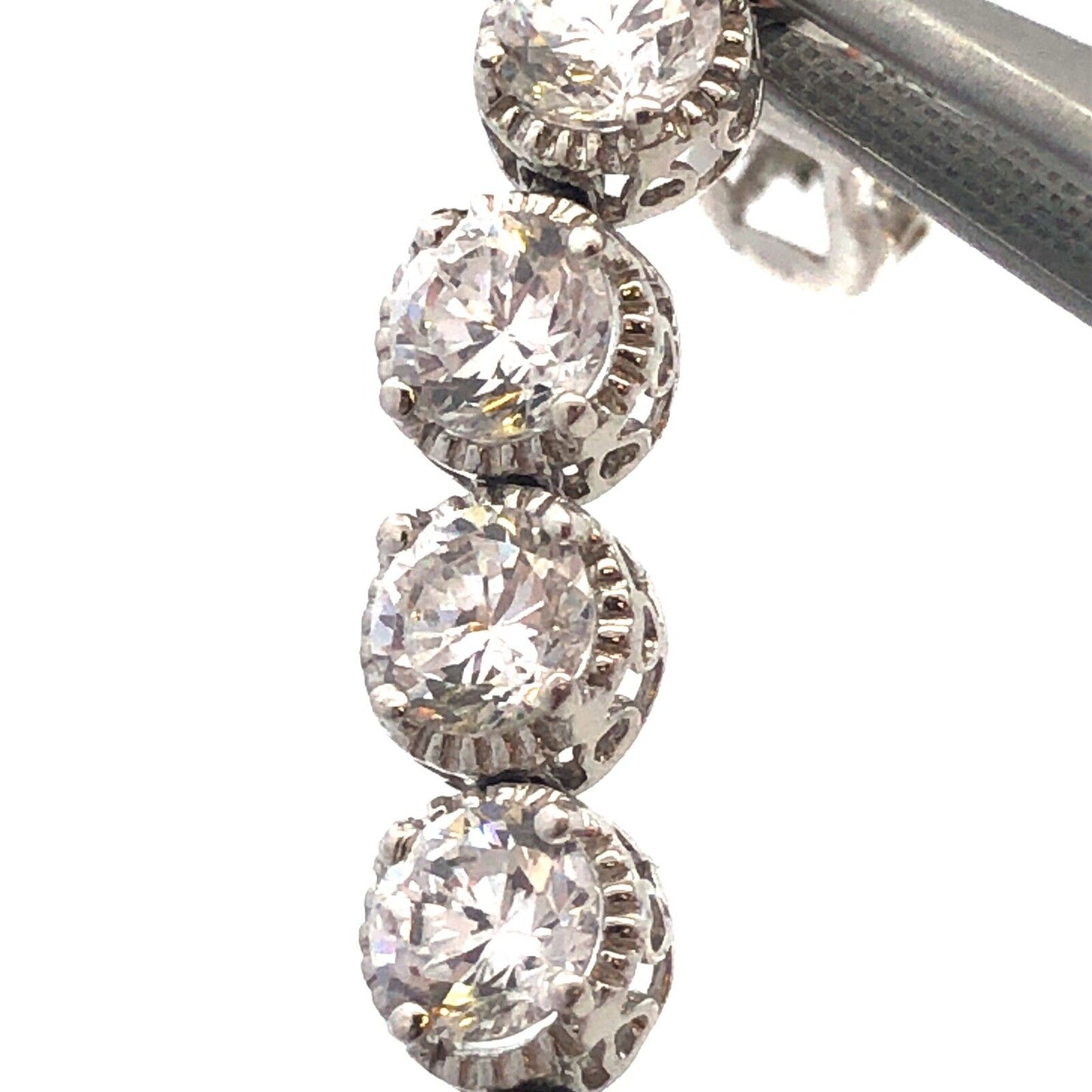 Designer 925 Sterling Silver Round Cubic Zirconia CZ Tennis Bracelet