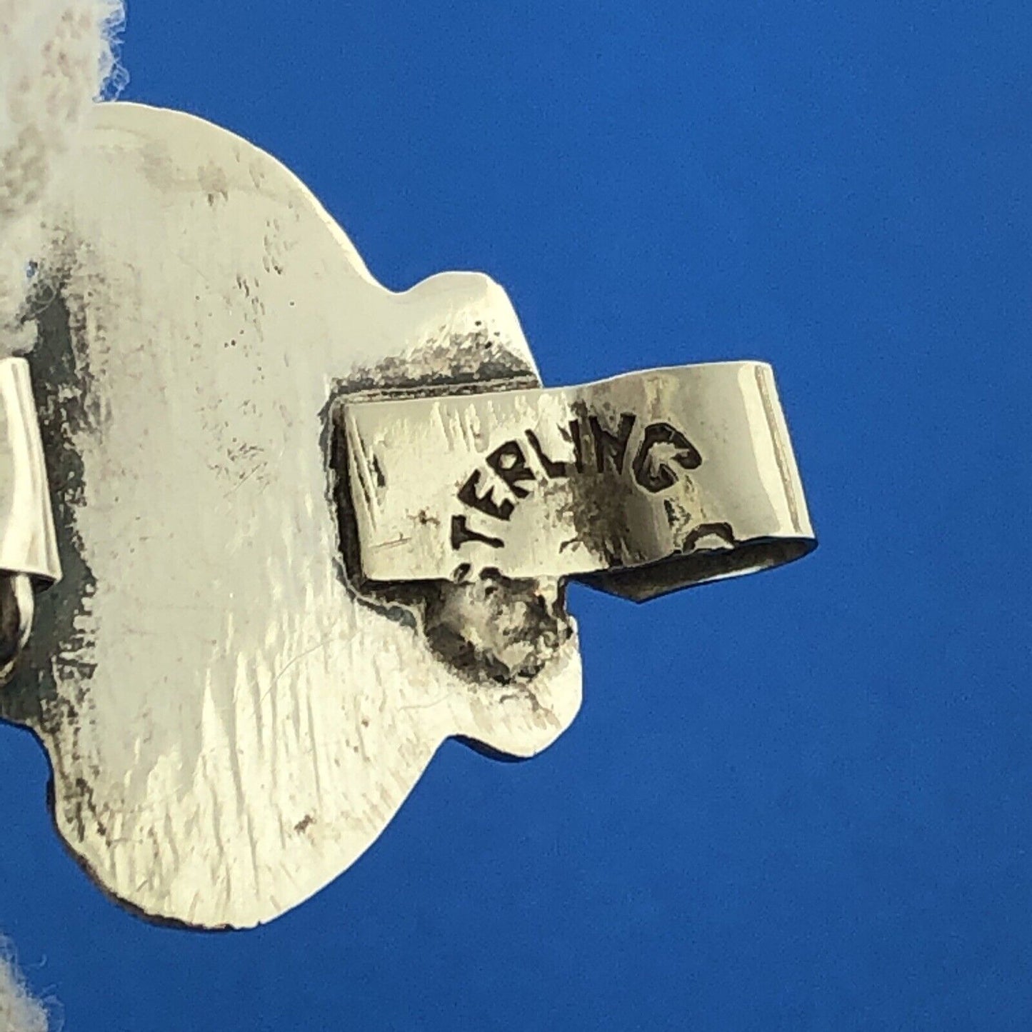 Estate 925 Sterling Silver Green Onyx Cabochon Floral Scroll Panel Link Bracelet