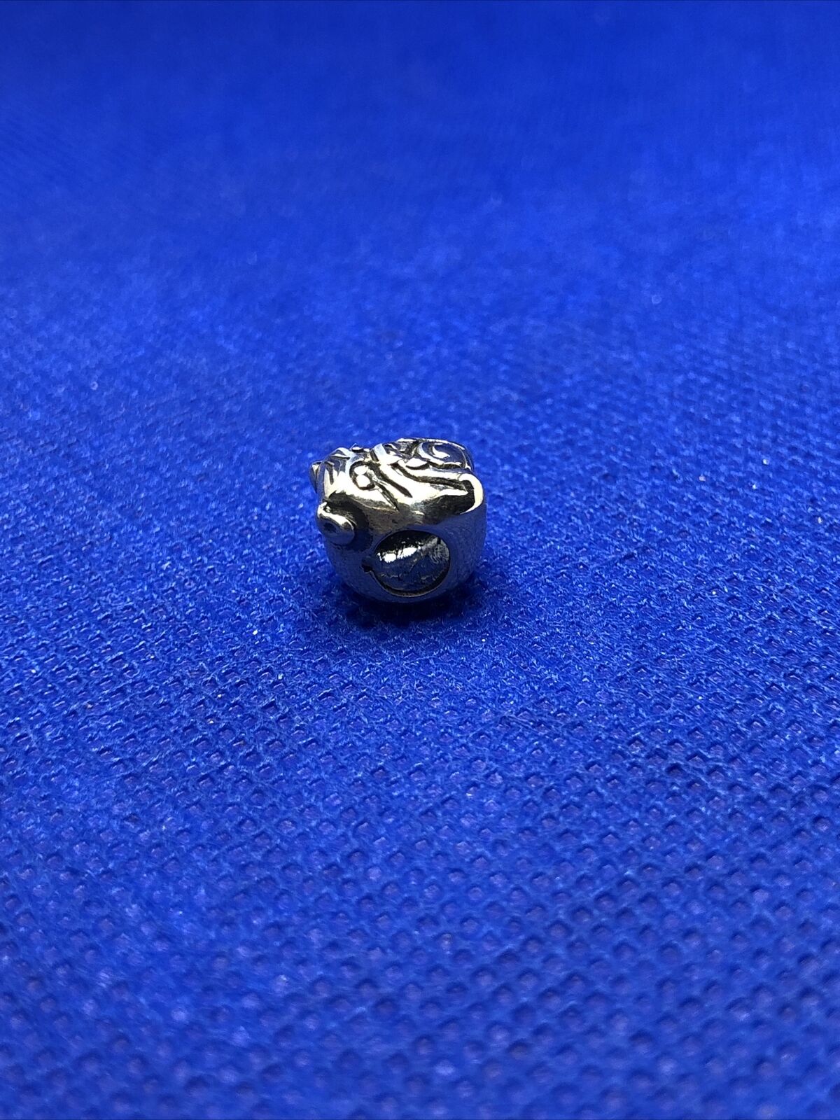 Authentic KALIA 925 Sterling Silver Bulldog Pet Mascot Slide Bracelet Charm