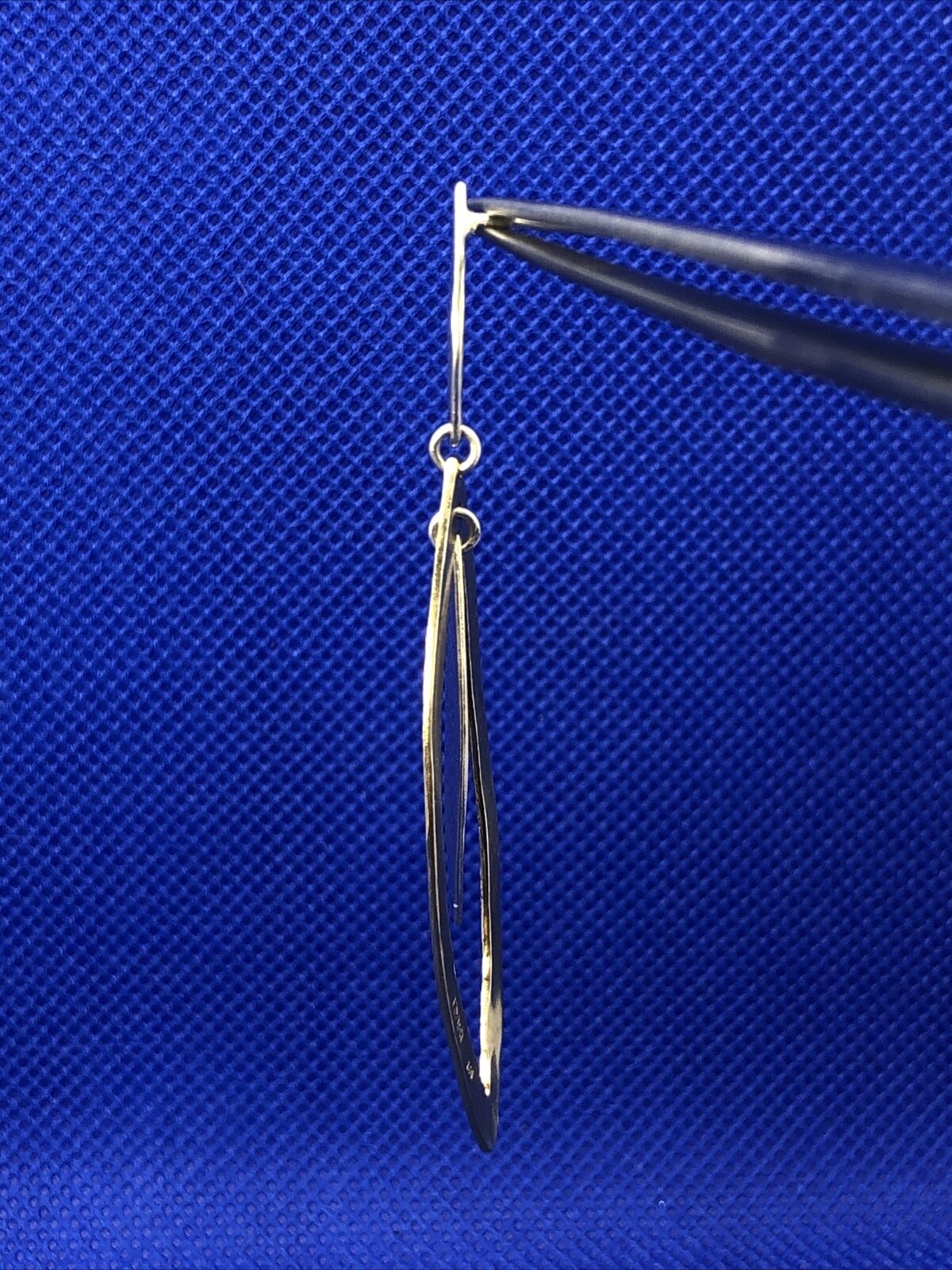 Modernist Vermeil Two-Toned 925 Sterling Silver Cut-out Dangle Earrings