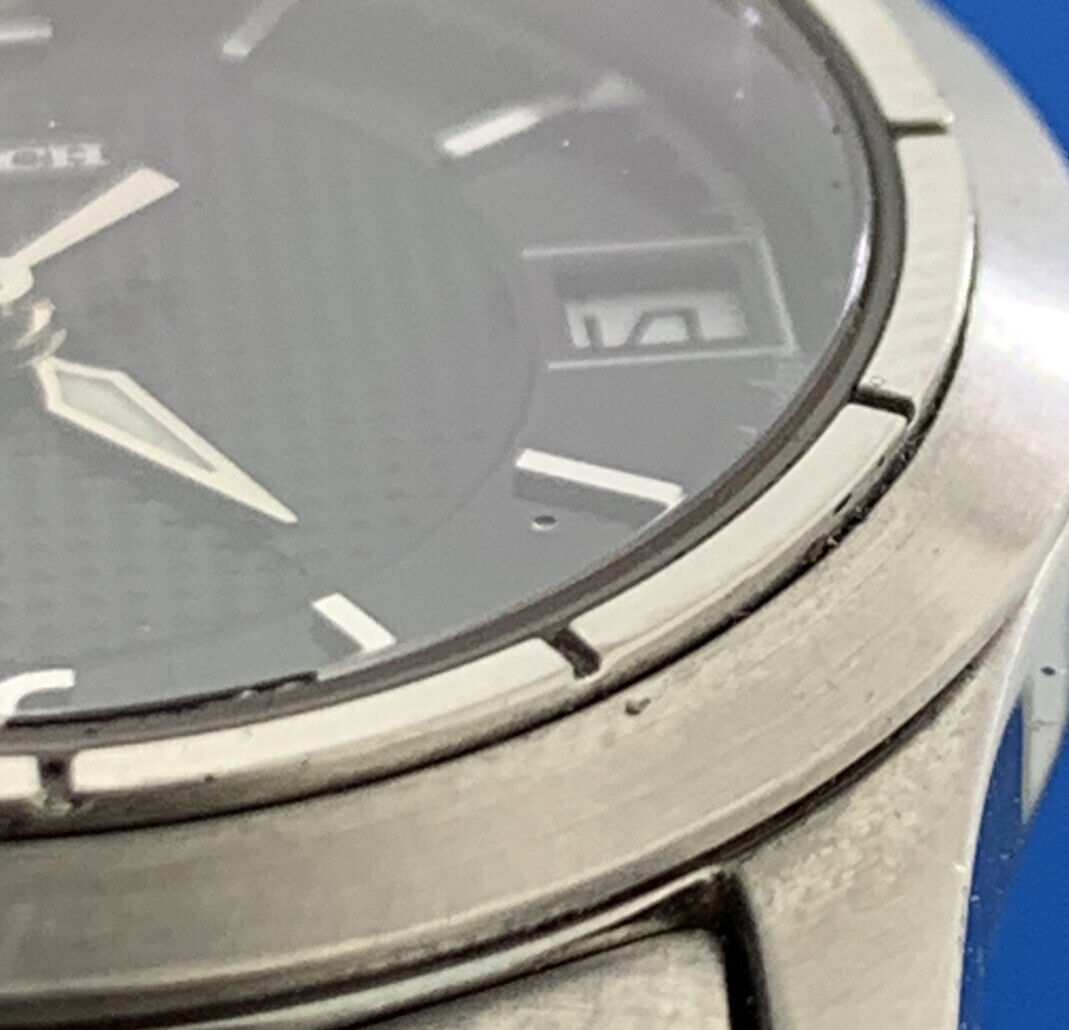 Coach Stainless Steel Black Face Date Window Working Watch