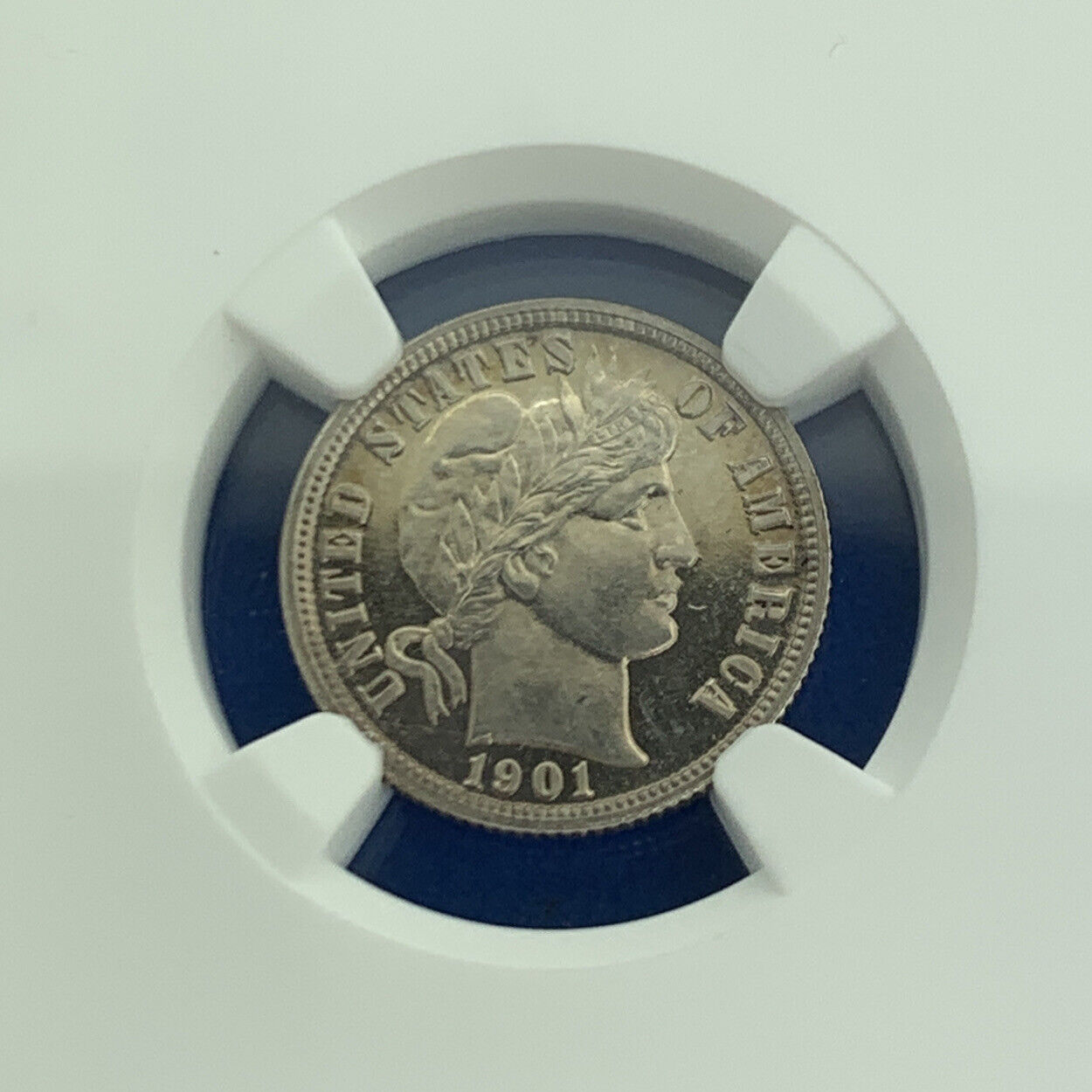 1901 P Proof Silver Barber Dime Better Philadelphia Mint NGC PF65 Cameo Coin