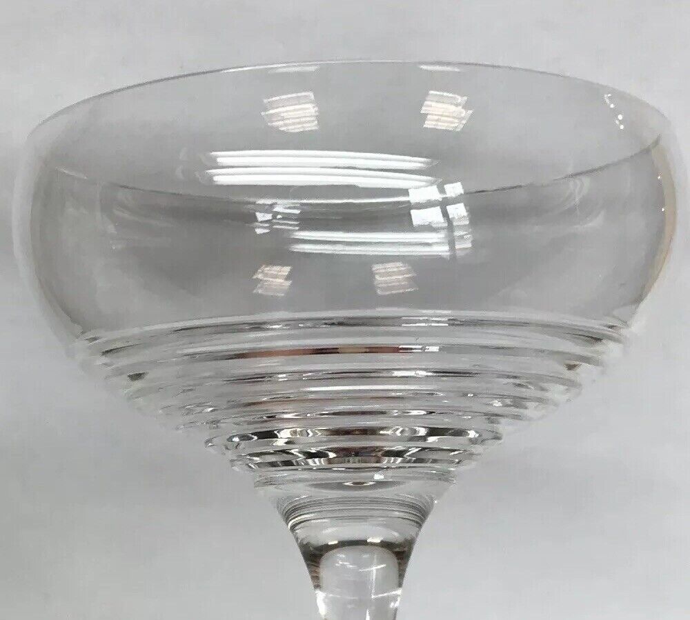Vintage Waterford Tall Sherbet Champagne Pedestal Glass Elegant Bar Stemware