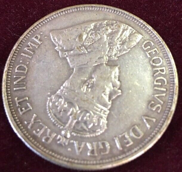 1928 Cyprus Silver 45 Piastres XF Cleaned