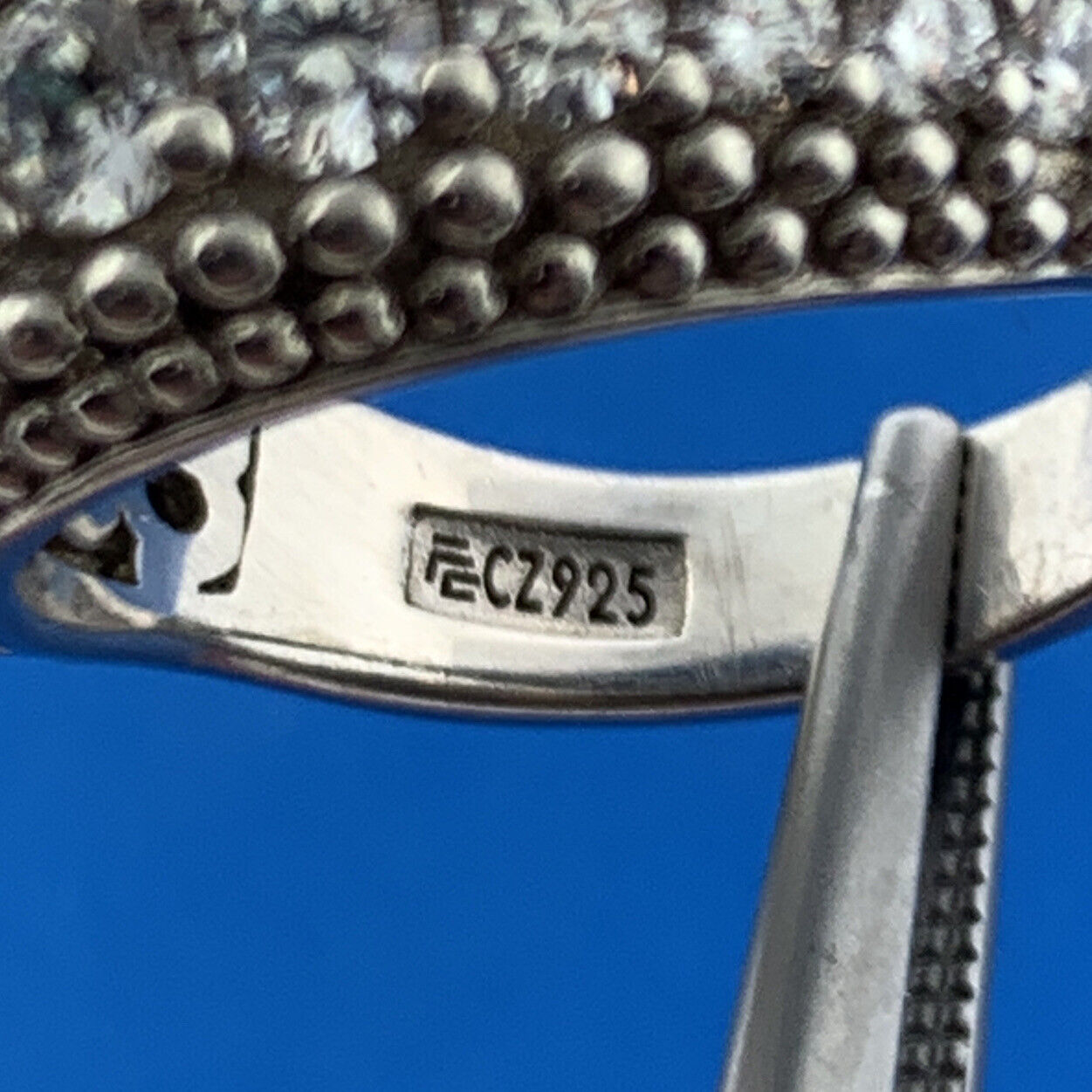 Silpada 925 Sterling Silver Cubic Zirconia CZ Sparkling Statement Dome Ring