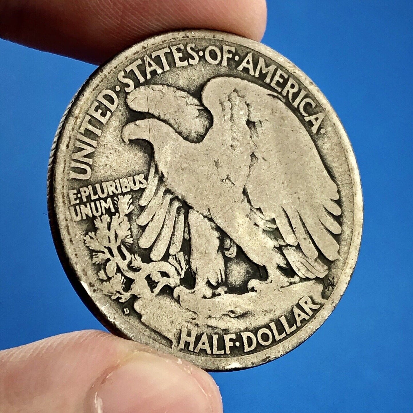 1920 D Walking Liberty Silver Half Dollar 50c Better Key Scarce Denver Mint Coin