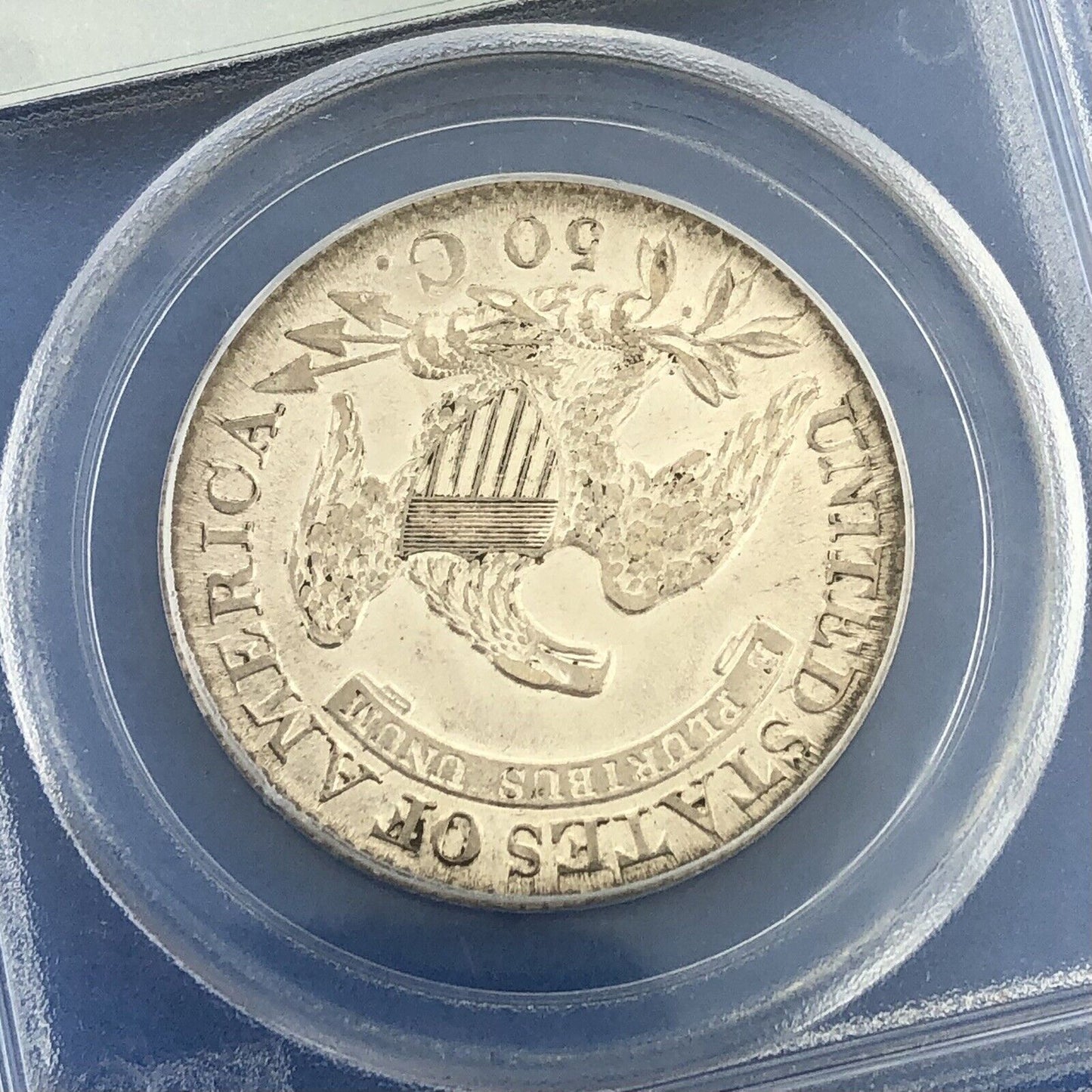 1827 Capped Bust Silver Half Dollar 50c Square Base 2 PCGS AU53 Early US Coin