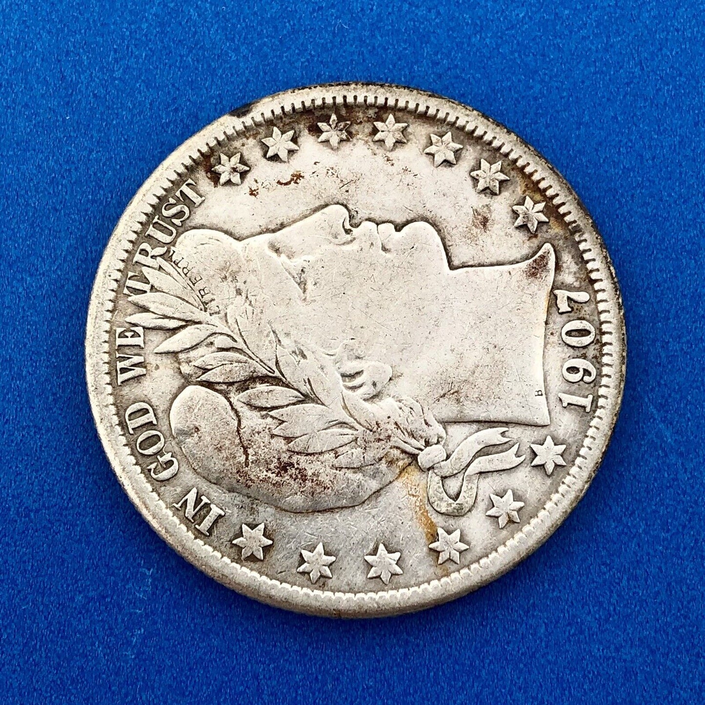 1907 O Silver Barber Half Dollar Better Key Date New Orleans Coin Rare Scarce