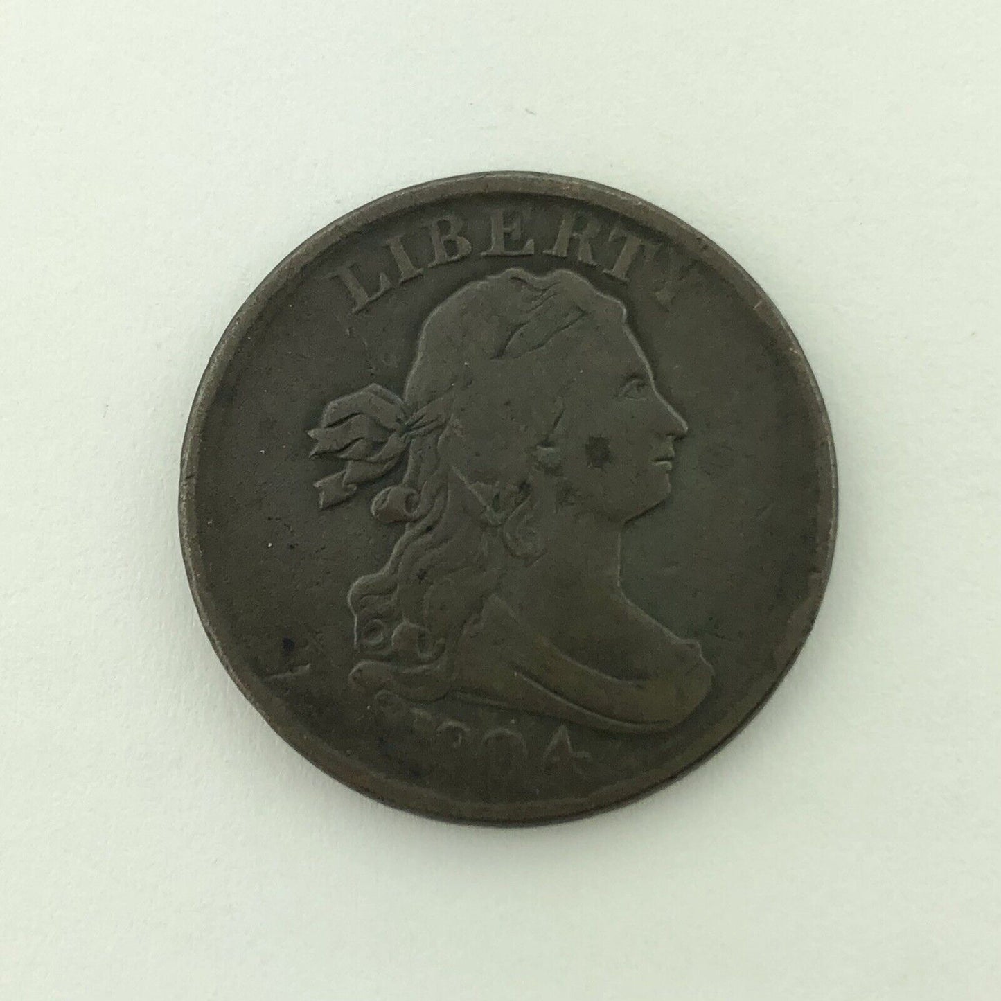 1804 P Draped Bust Copper Half Cent Early US Copper Better Key Philadelphia Coin