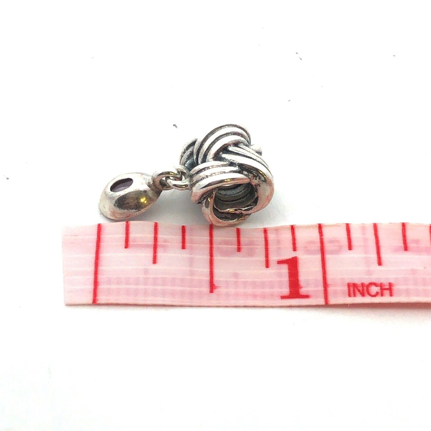 Authentic PANDORA 925 Sterling Silver Amethyst Tied Together 790476PAM Charm