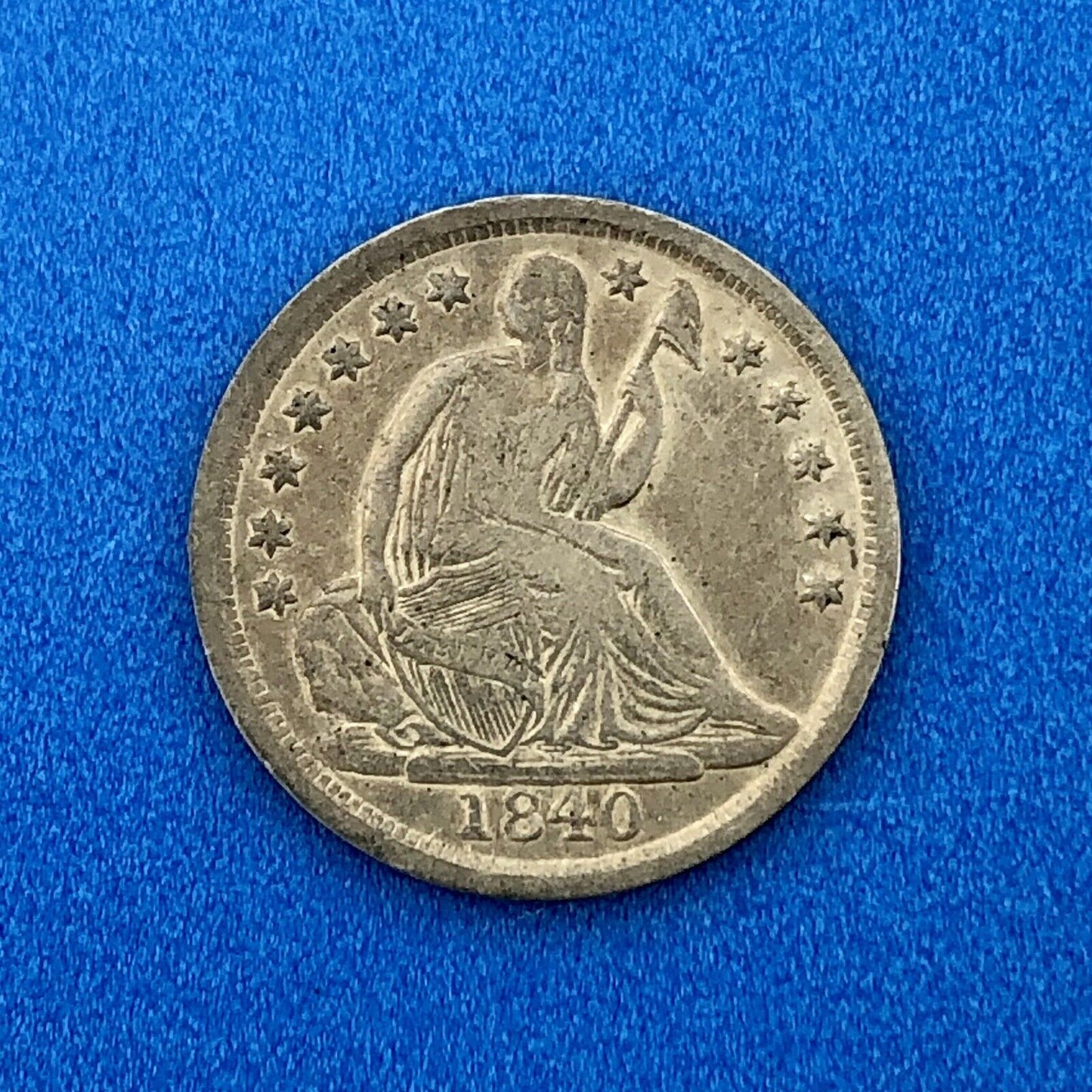 1840 P Seated Liberty Half Dime Variety 2 Obverse Stars Better Philadelphia Mint