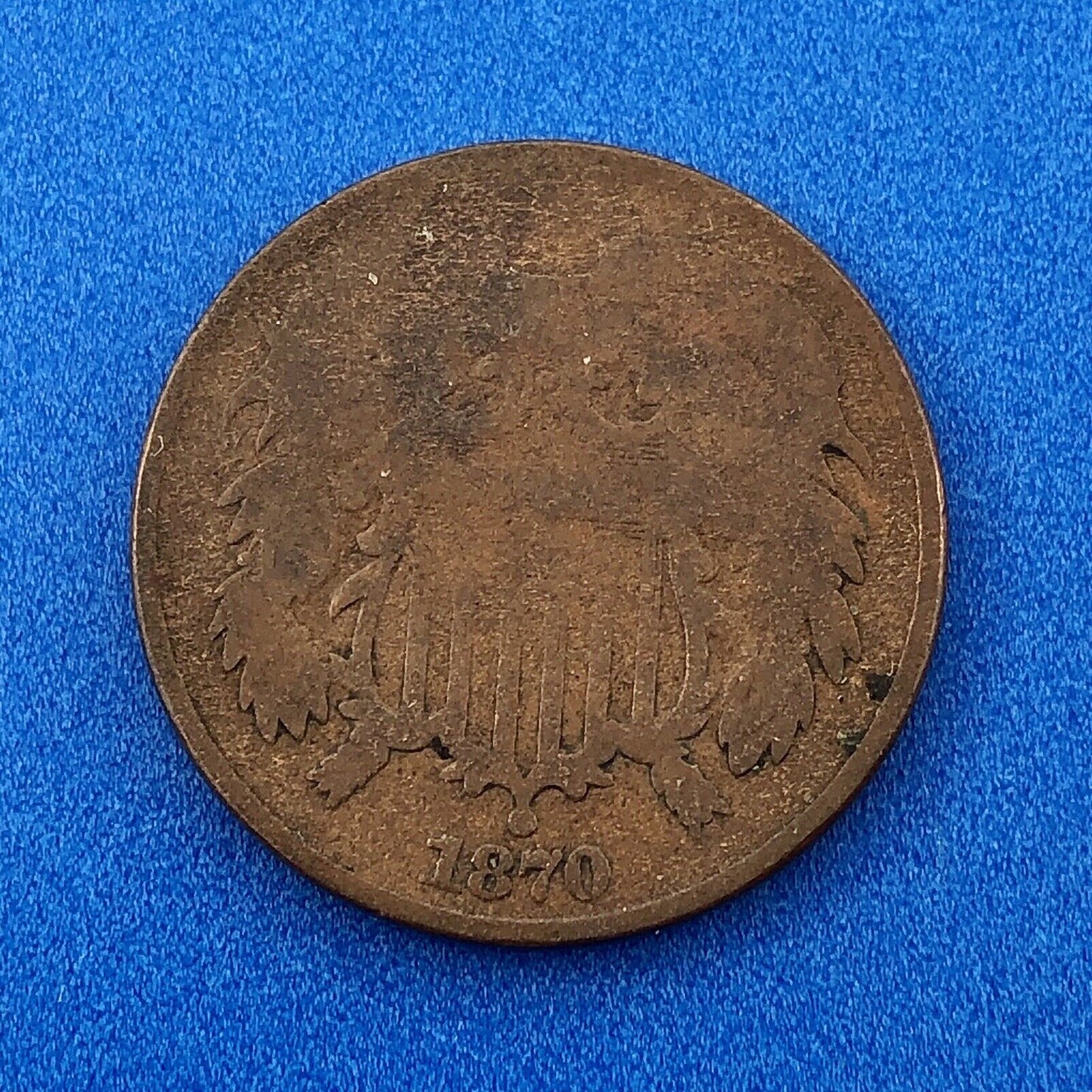 1866 P Bronze Two-Cent Piece Three Coin Mixed Date Union Shield Philadelphia Lot