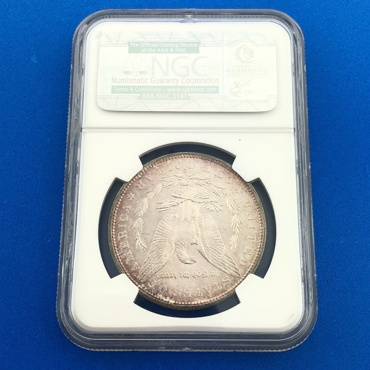 1880 S Morgan Silver Dollar Better Key San Francisco Sunset Tones NGC MS64 Coin